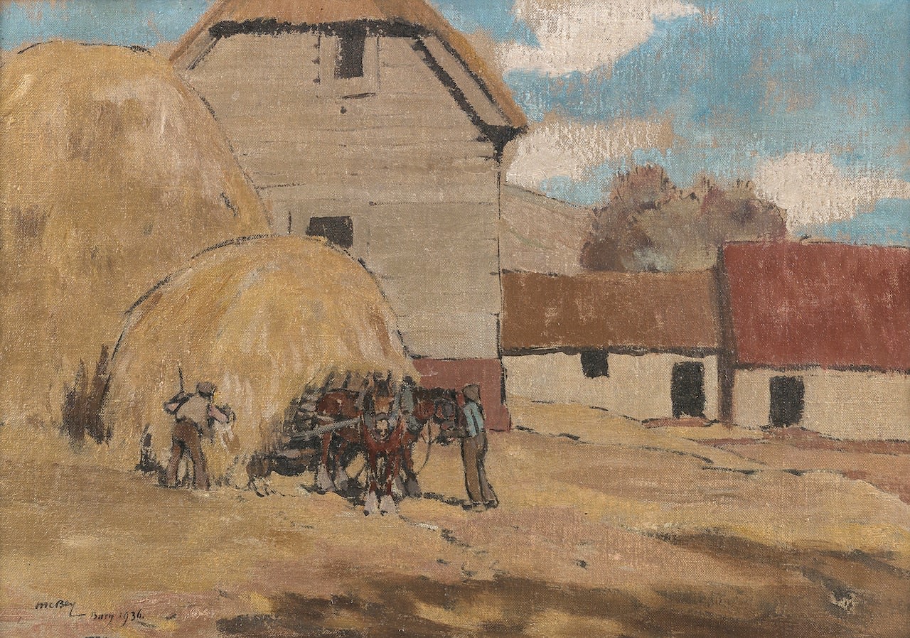 James McBey, A Bury Farm, 1936