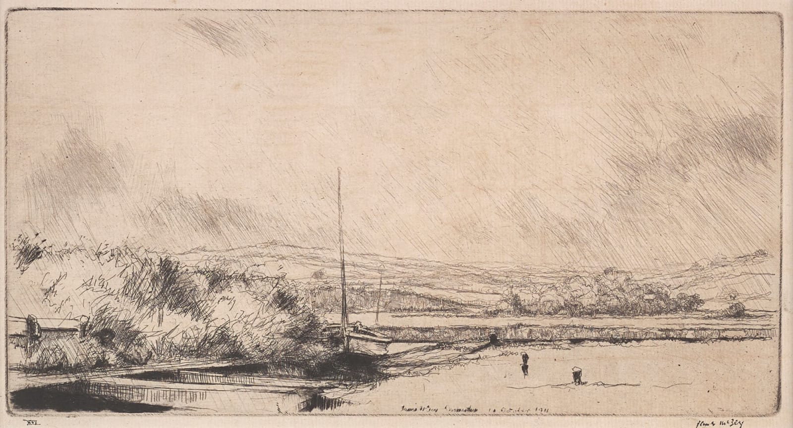 James McBey, A View in Wales, 1911