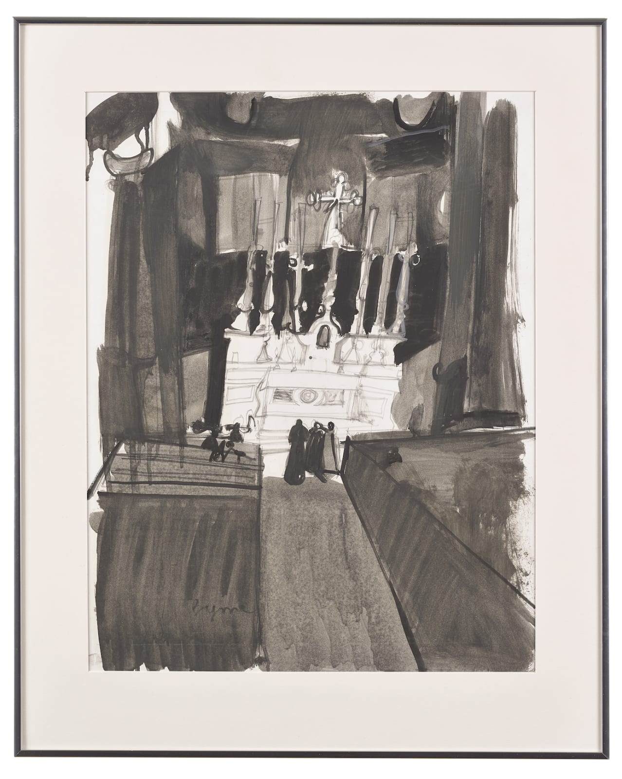John Byrne RSA, Church of San Fortunato, Perugia, 1963