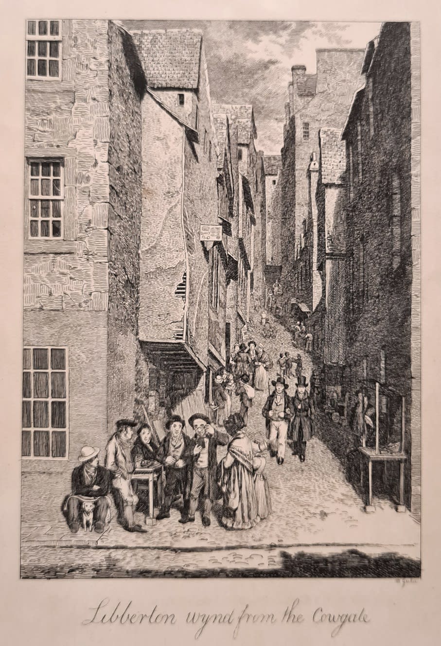 Walter Geikie RSA, Libberton Wynd from the Cowgate