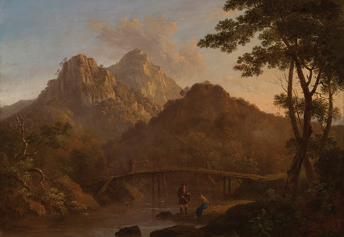 John Knox, Mountains and wooden bridge in the Trossachs