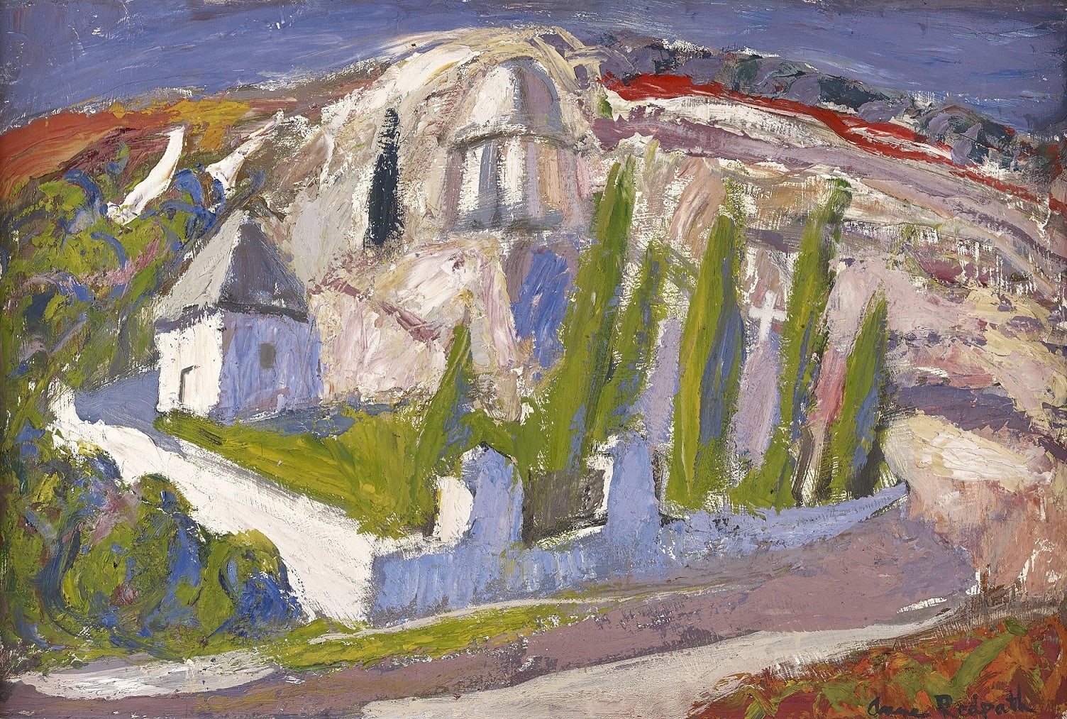 Anne Redpath OBE ARA RSA, Wayside Cemetery, Corsica, c.1955-60
