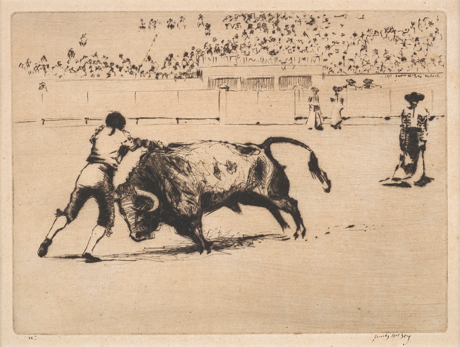 James McBey, The Banderillas, 1911
