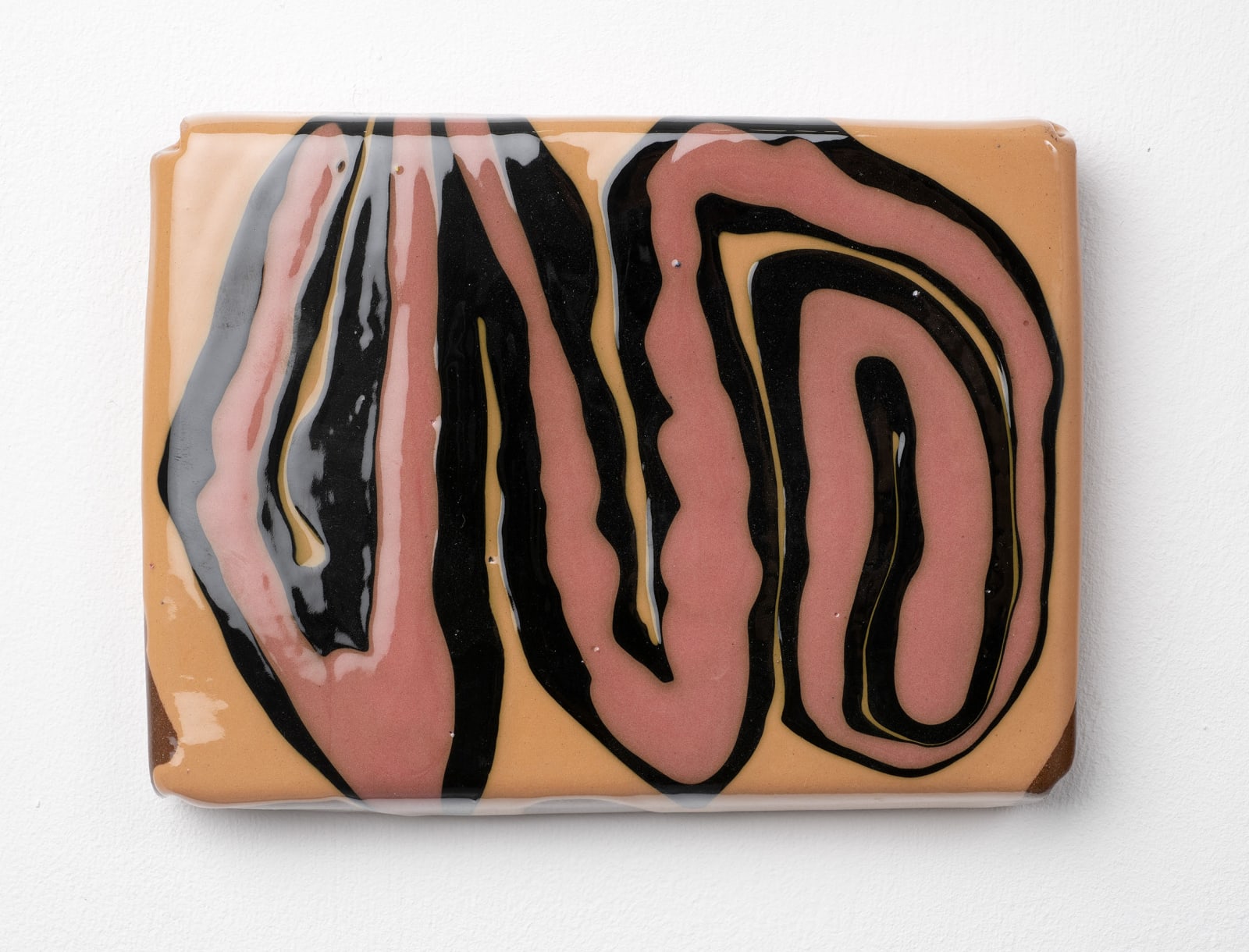 Nicola Tassie, Trailing - Pink on Black on Orange, 2021
