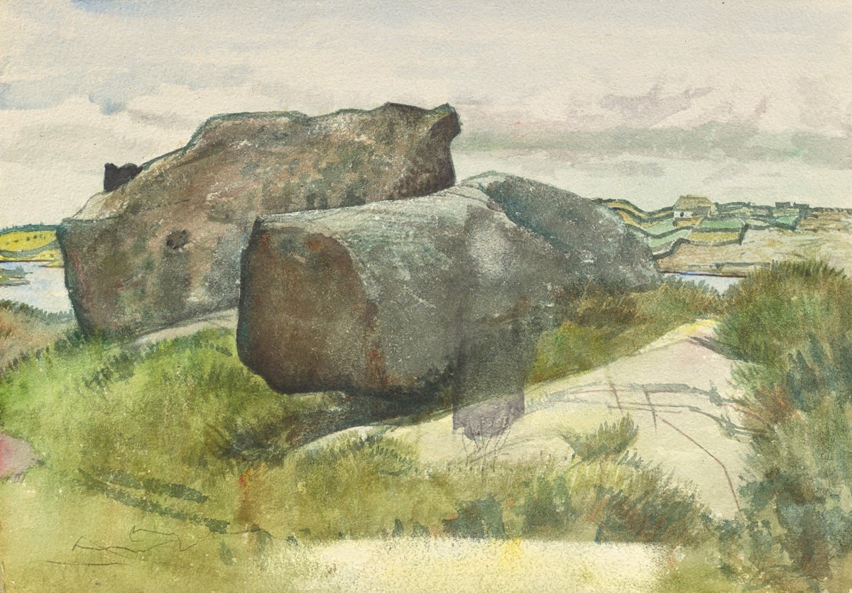 Derek Clarke RSA RSW, Erratic Boulders, 1938-1946