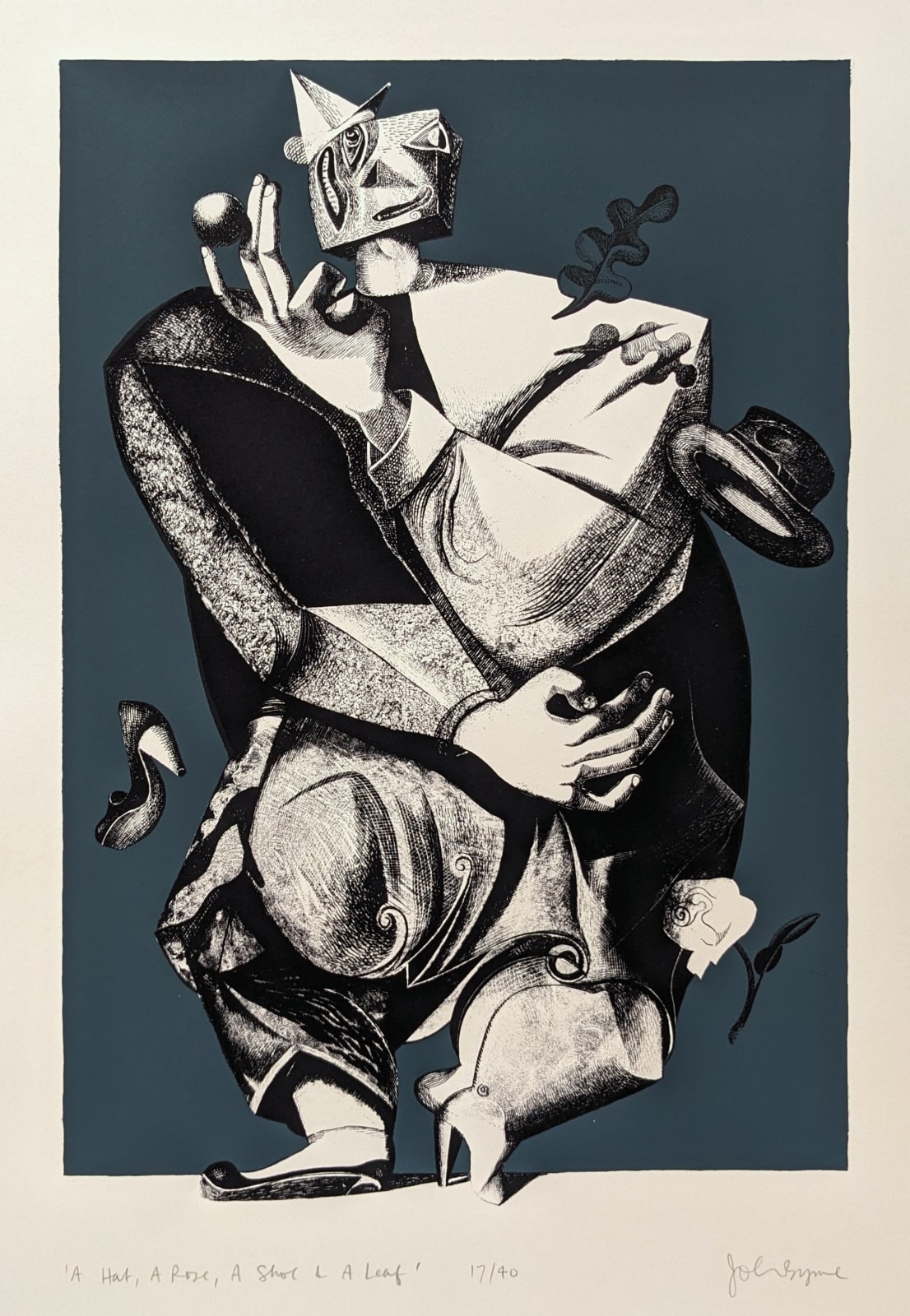 John Byrne RSA, A Hat, A Rose, A Shoe & A Leaf, 1999