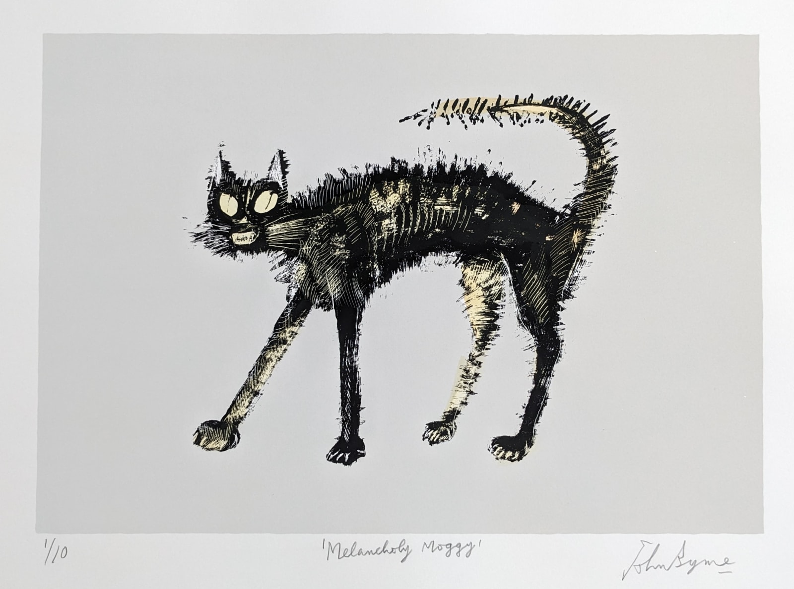 John Byrne RSA, Melancholy Moggy, 2020