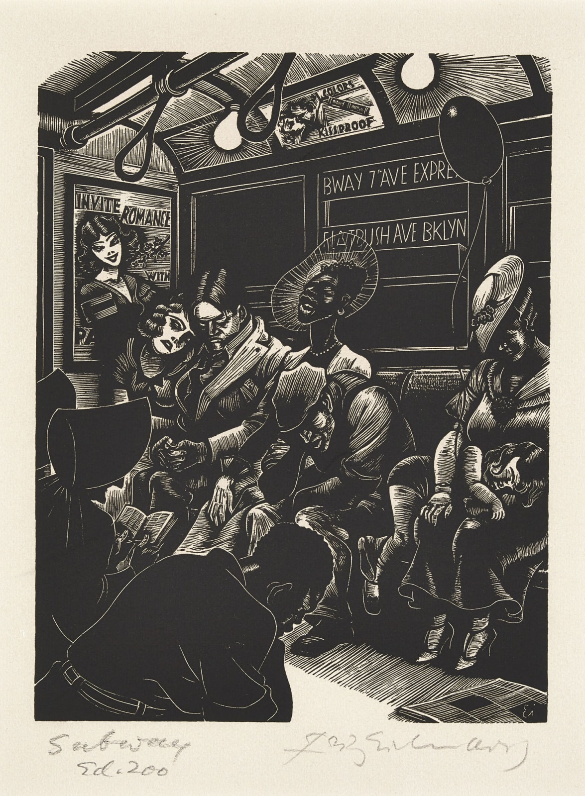 Fritz Eichenberg, The Subway, 1934