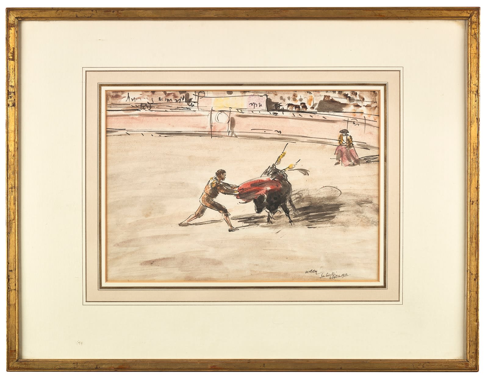 James McBey, A brave bull, San Sebastian, 1932