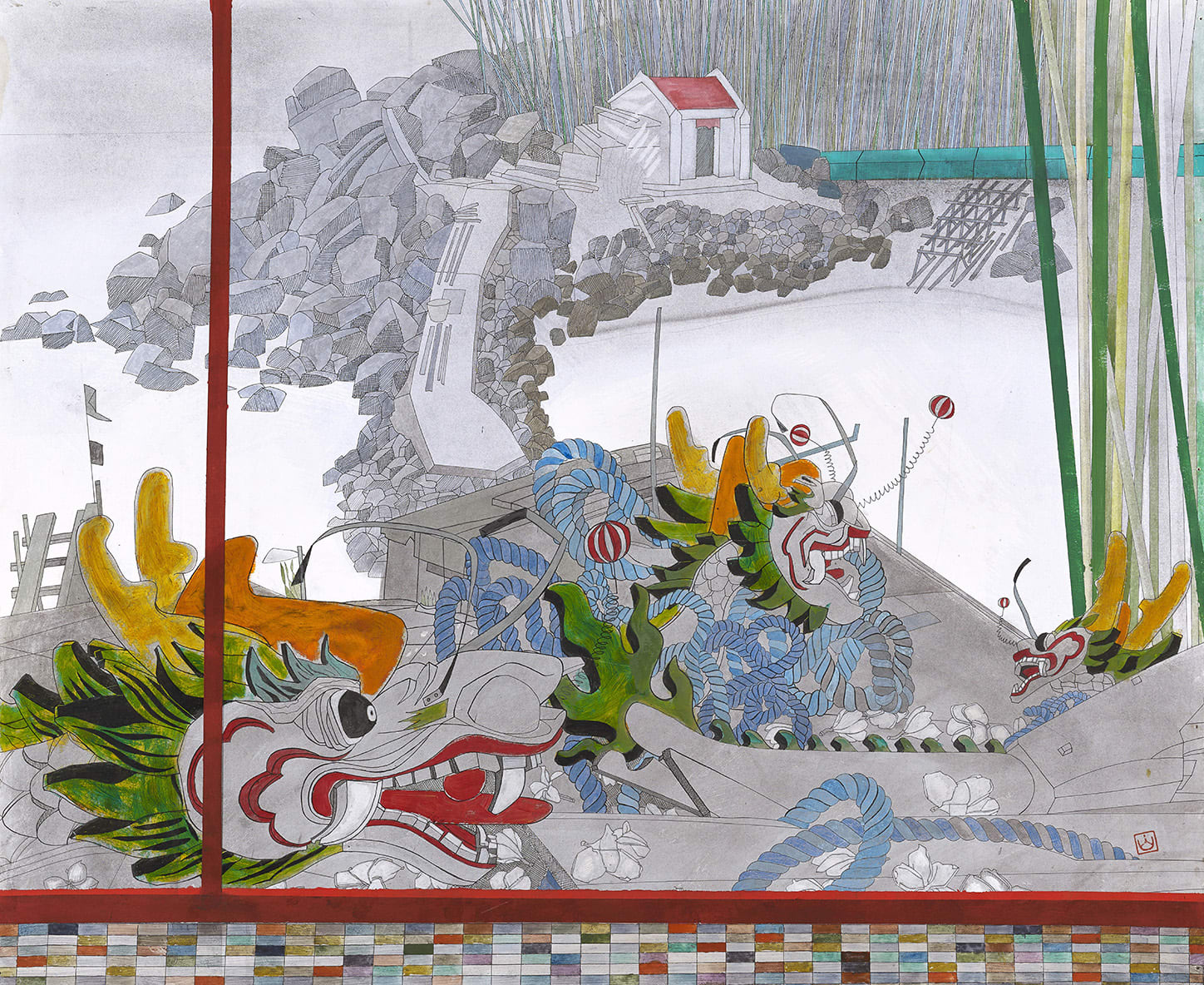 Ron Sandford, O Tsai (Little Dock) III, preparation of the Dragon Boat Festival, Yung Shue Wan, Lamma Island
