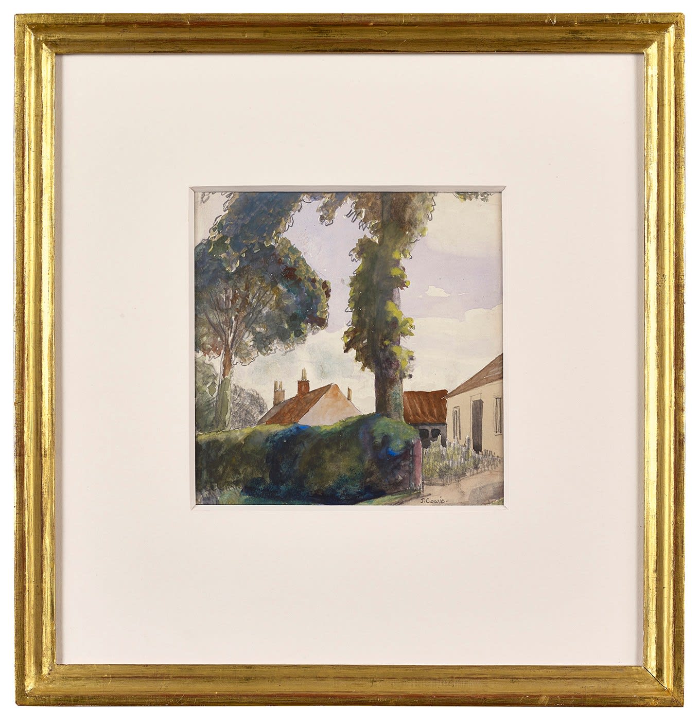 James Cowie RSA, Village, Summer