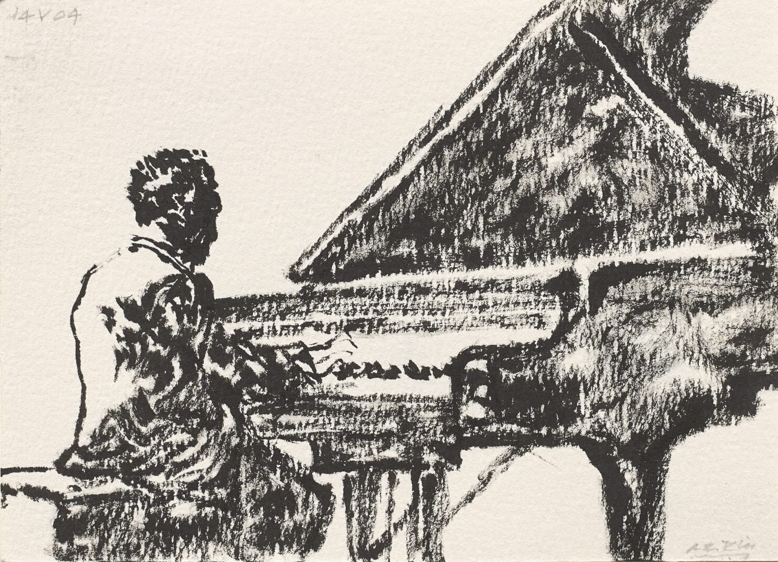 Avigdor Arikha, Pianist I, 2004