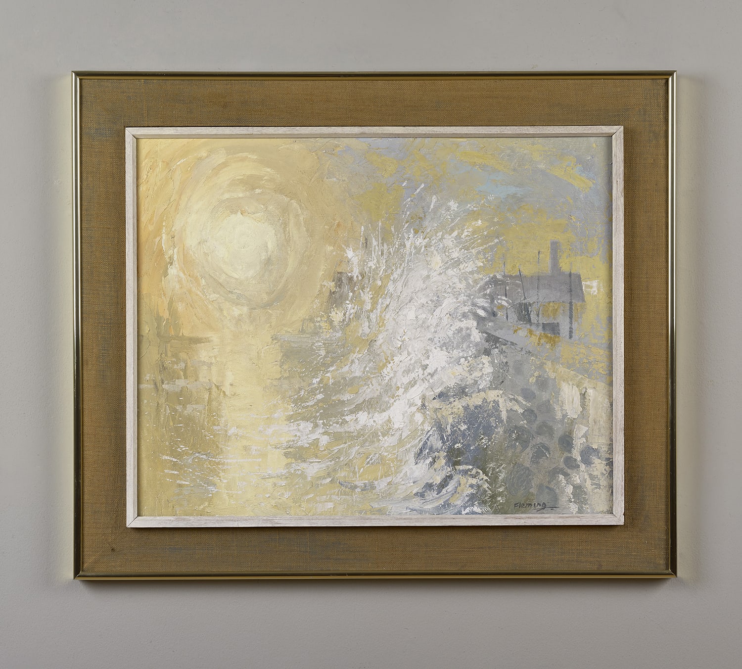 Ian Fleming RSA RSW, Wave at sunset, 1969