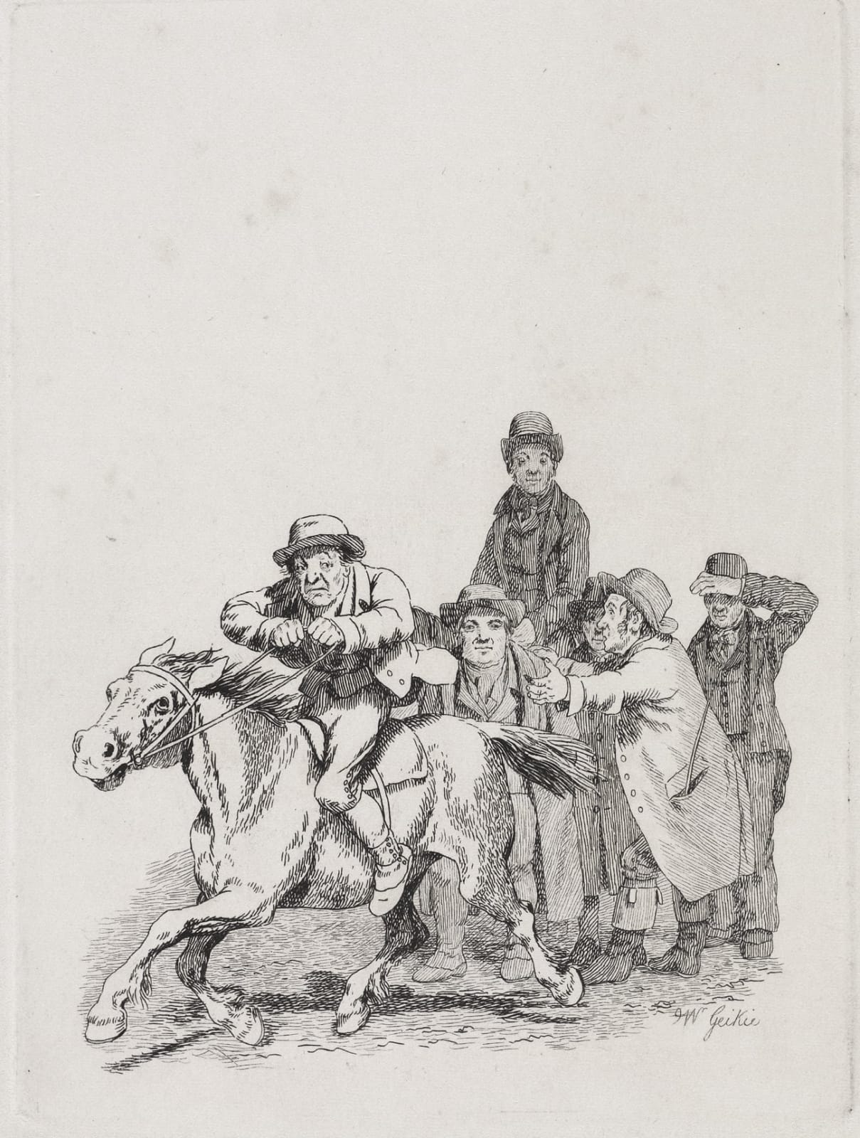 Walter Geikie RSA, Man on Horseback