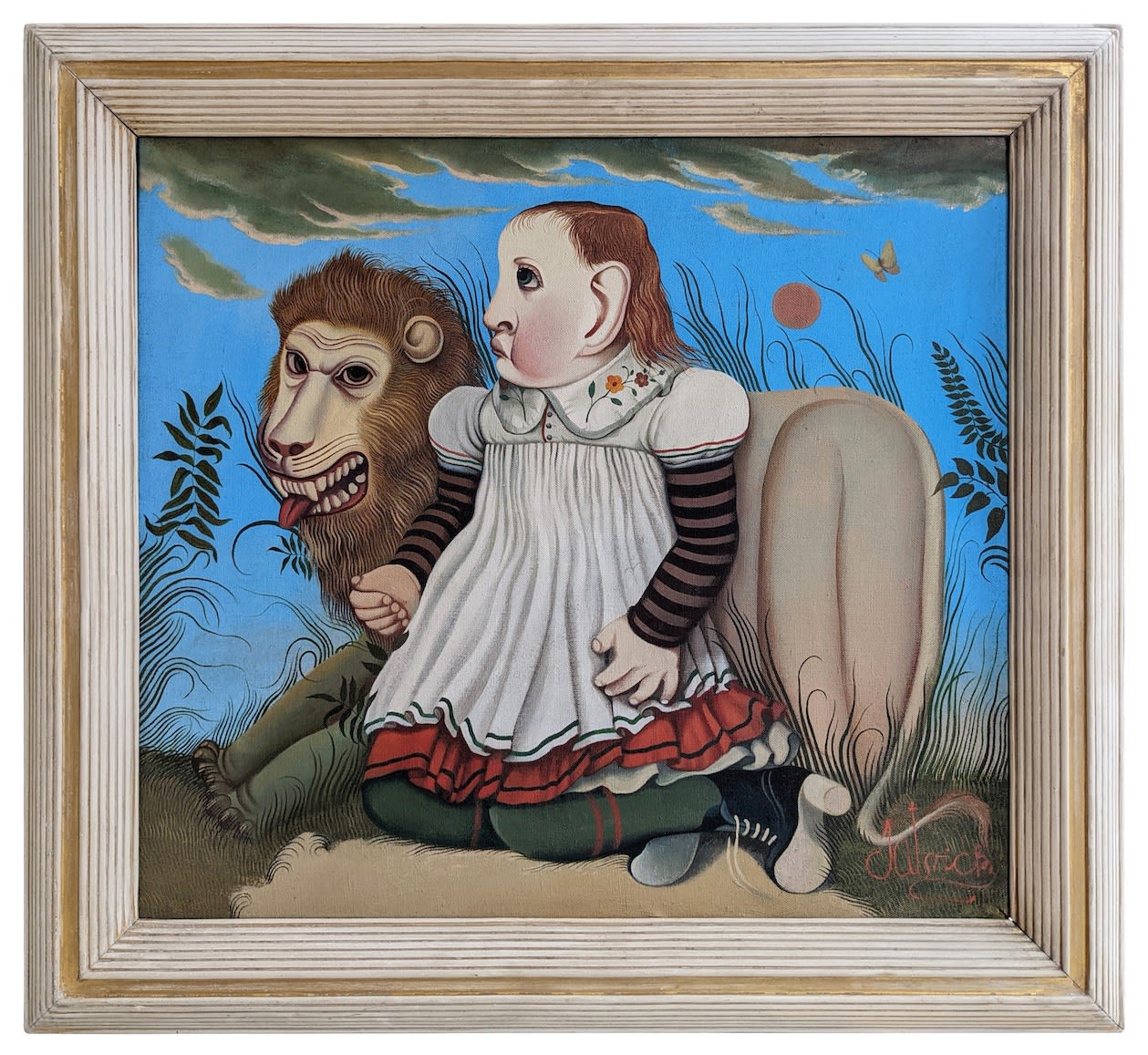 John Byrne RSA, Child and Lion, 1975