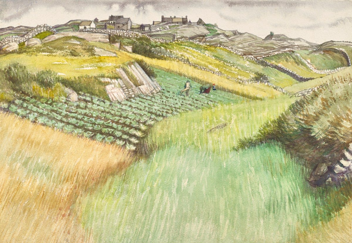 Derek Clarke RSA RSW, Working the Fields, Carraroe, Connemara, 1946