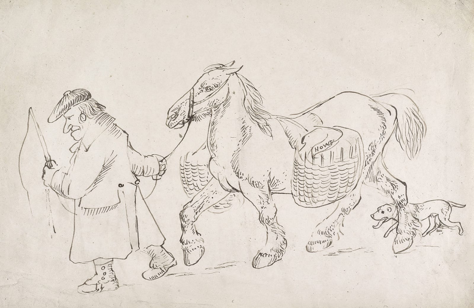 James Howe, Man leading a horse with panniers
