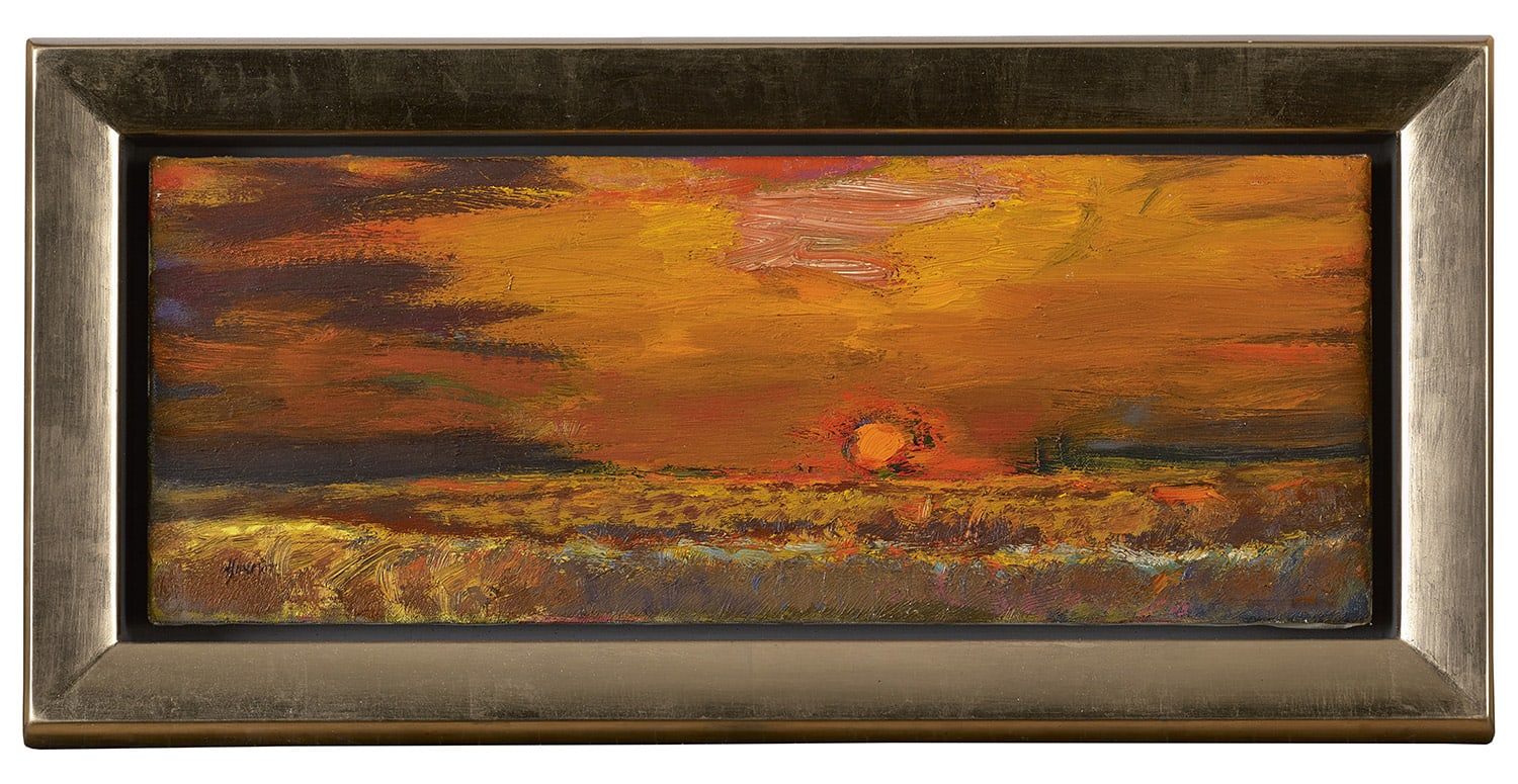 John Houston OBE RSA, Autumn sunset, near Elie, 1975-1976