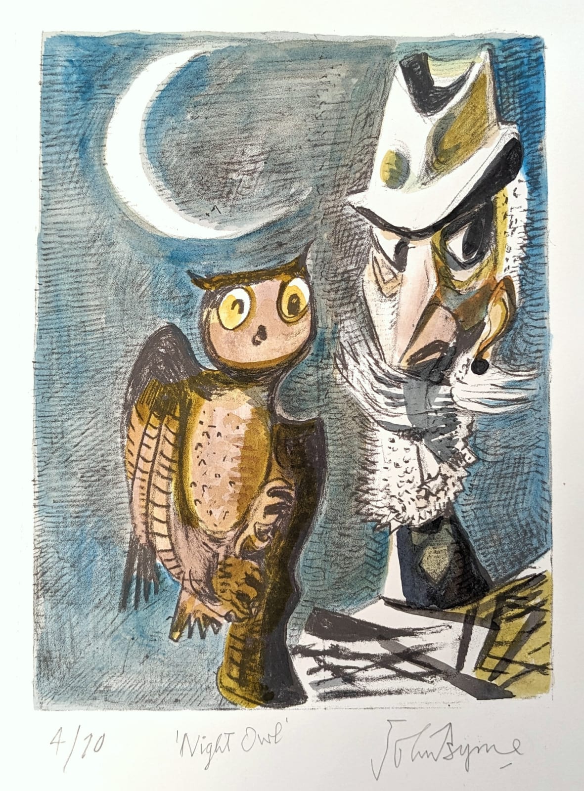John Byrne RSA, Night Owl, 2020