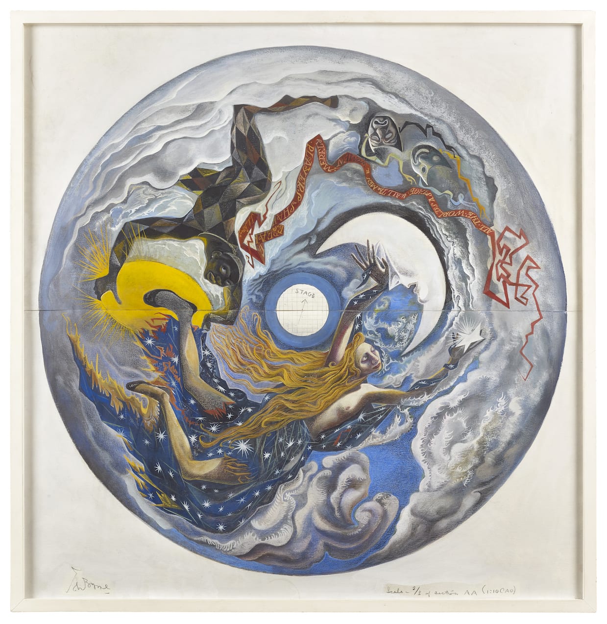 John Byrne RSA, Design for the King's Theatre dome mural, c. 2013