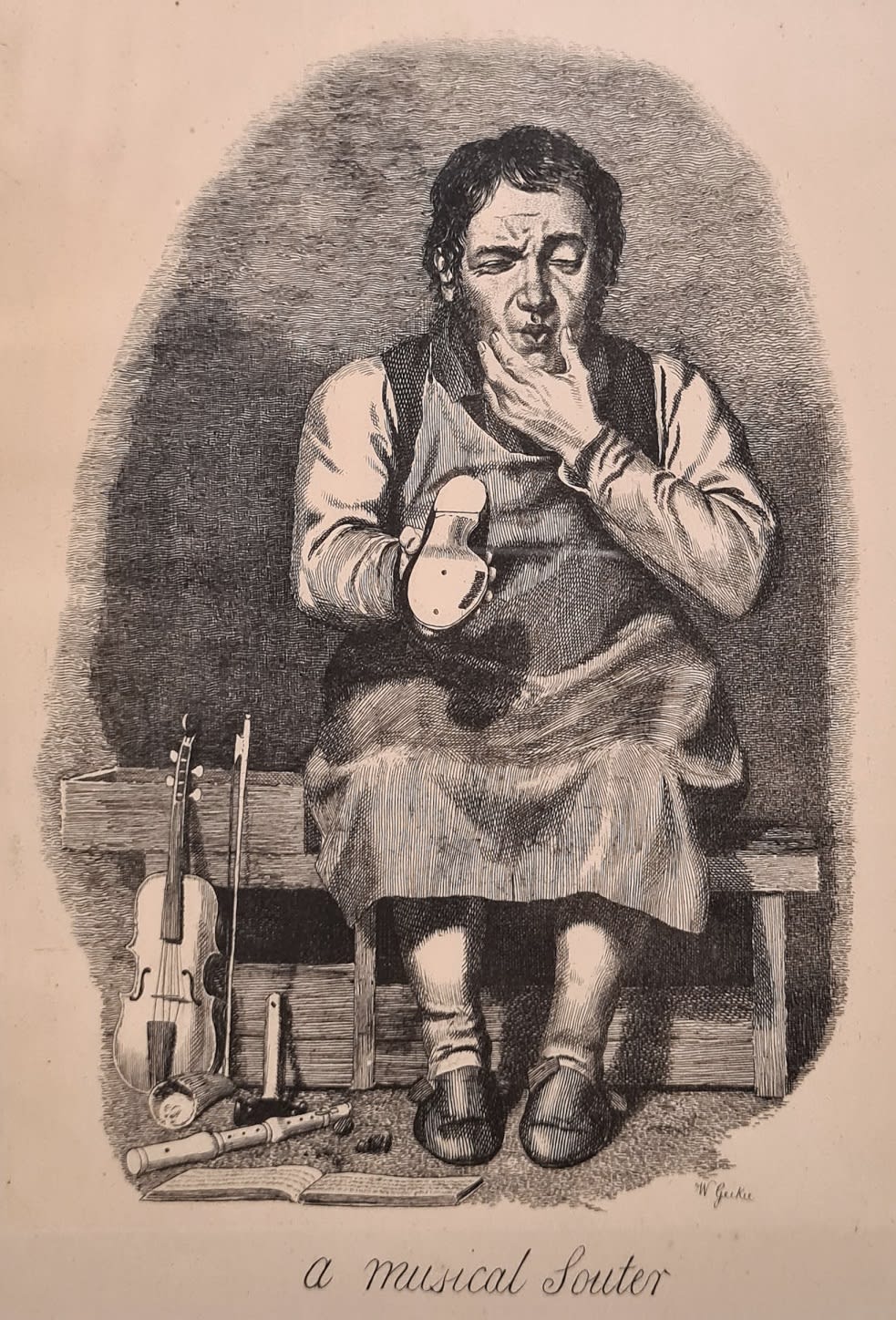 Walter Geikie RSA, A musical souter