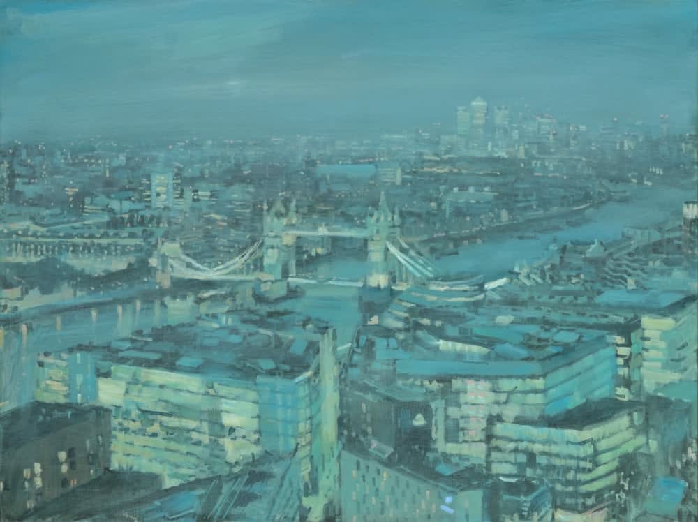 Alex Rennie, Nocturne over London Pool, 2025