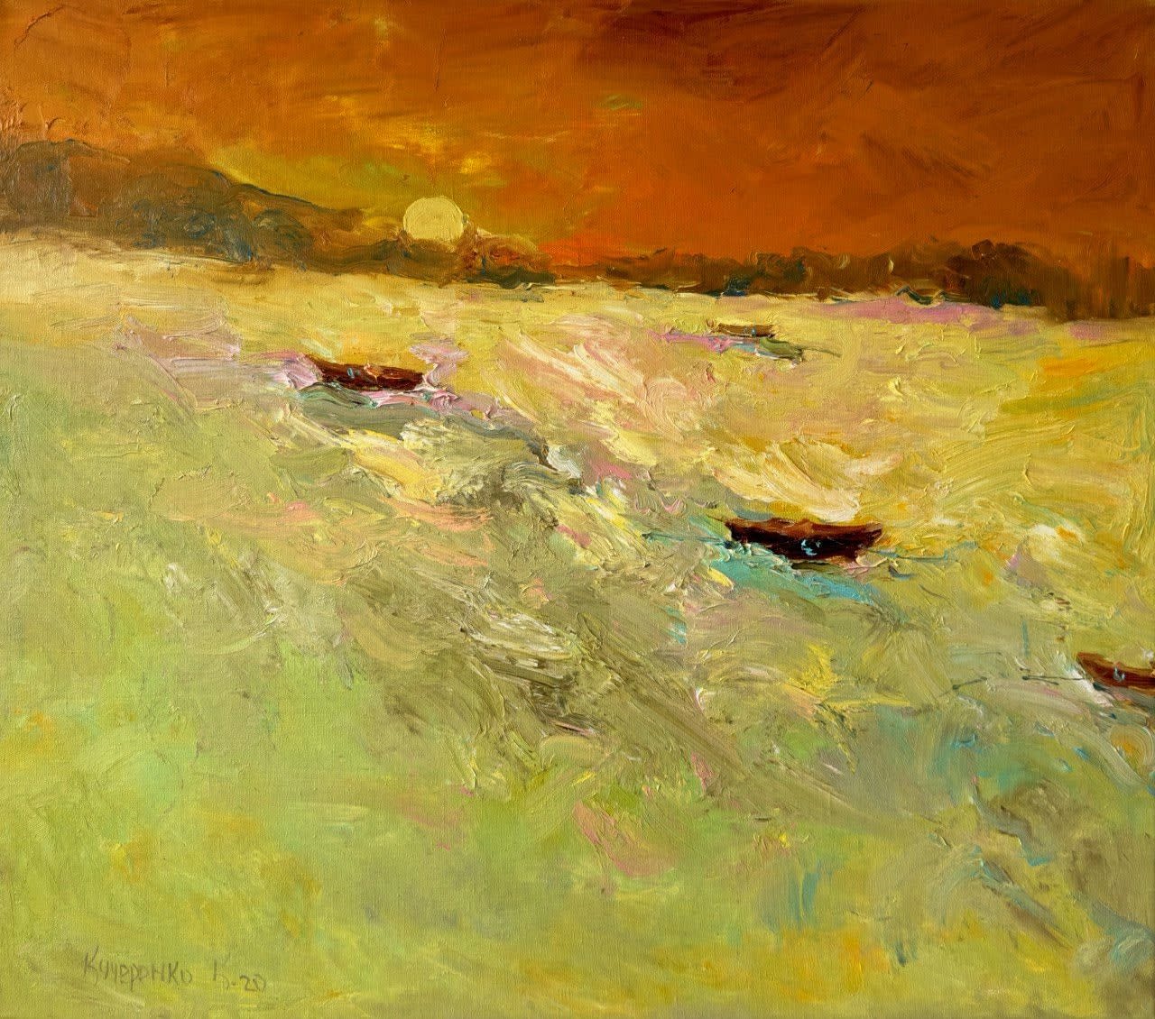 Karina Kucherenko, Dawn in unknown waters , 2020