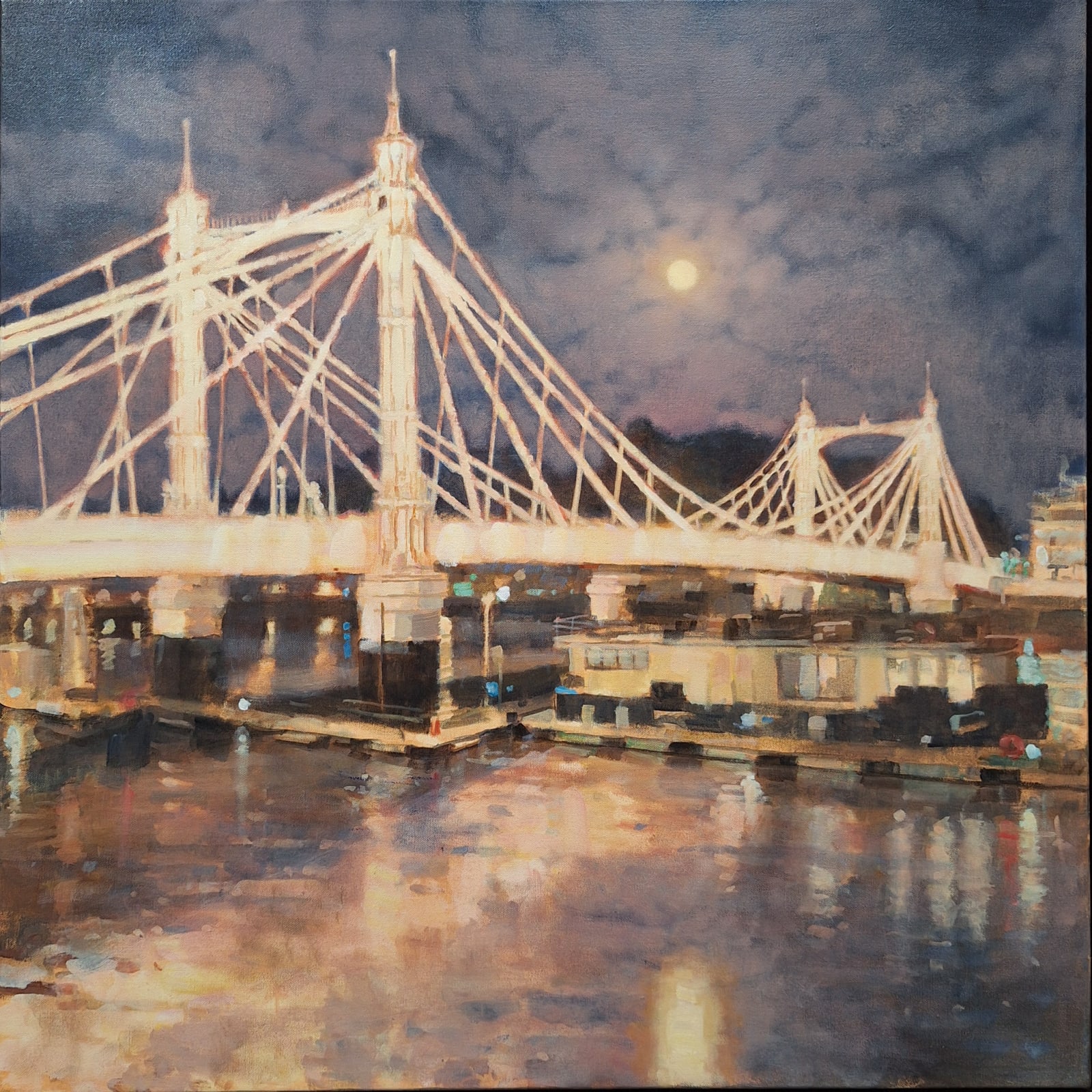 Alex Rennie, Albert Bridge (under the Hunter moon), 2024