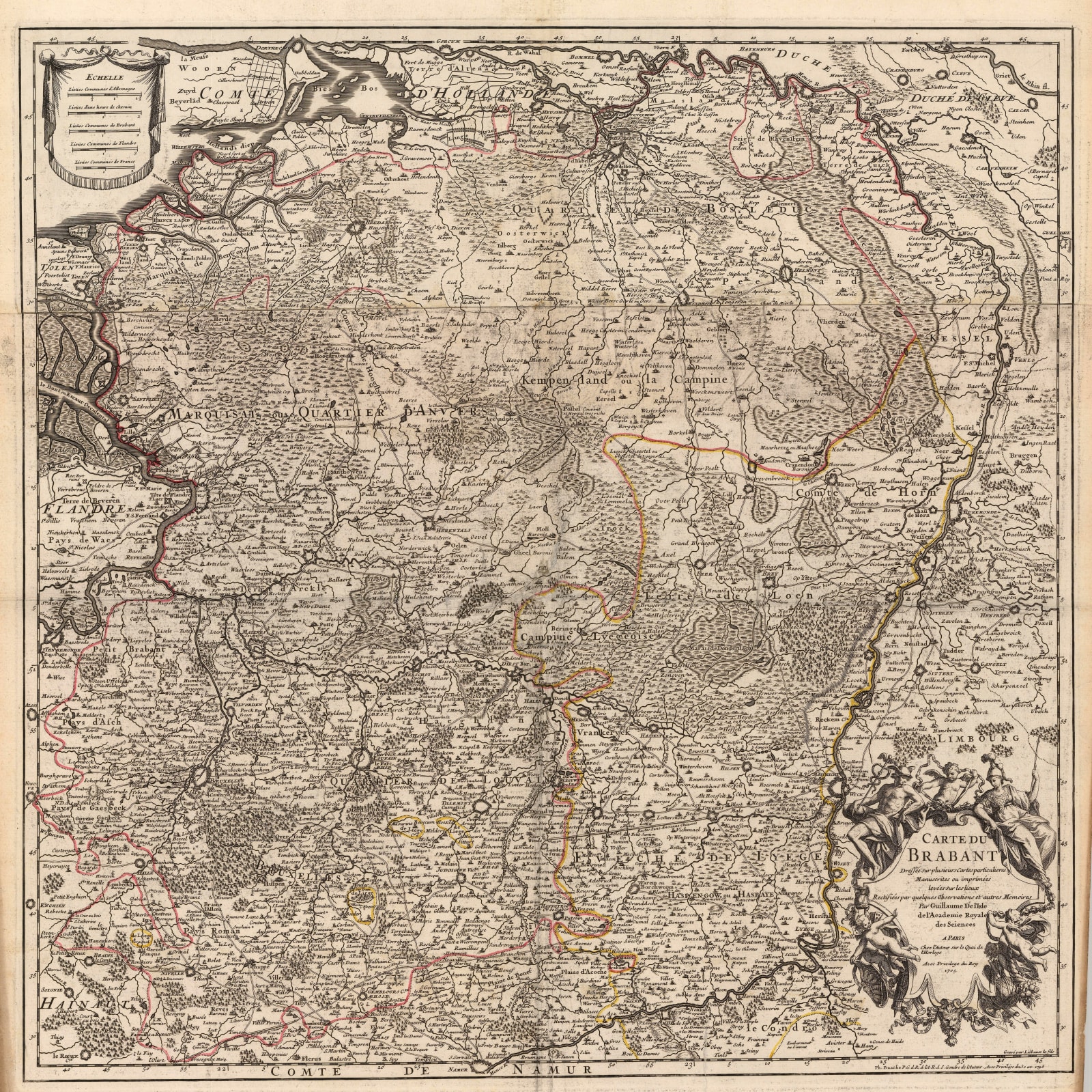 Guillaume De L'Isle, Duchy of Brabant, 1705