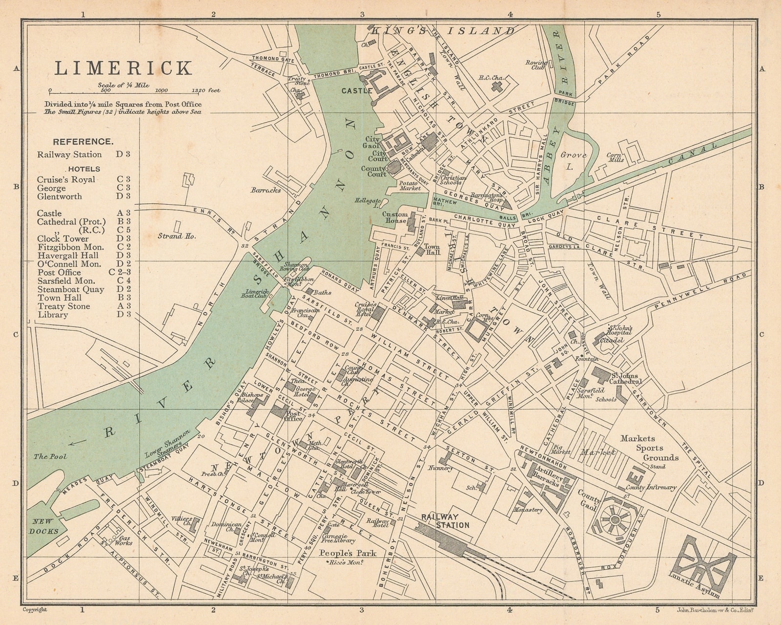 John Bartholomew & Co., Limerick, 1911