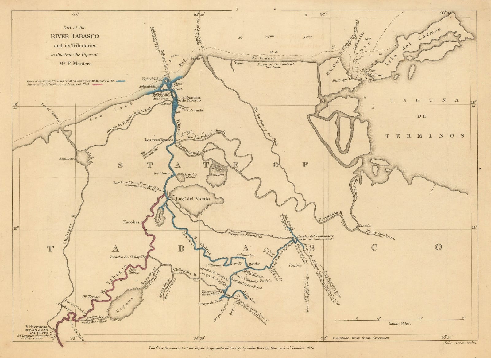 Royal Geographical Society (RGS), The Grijalva River, 1845