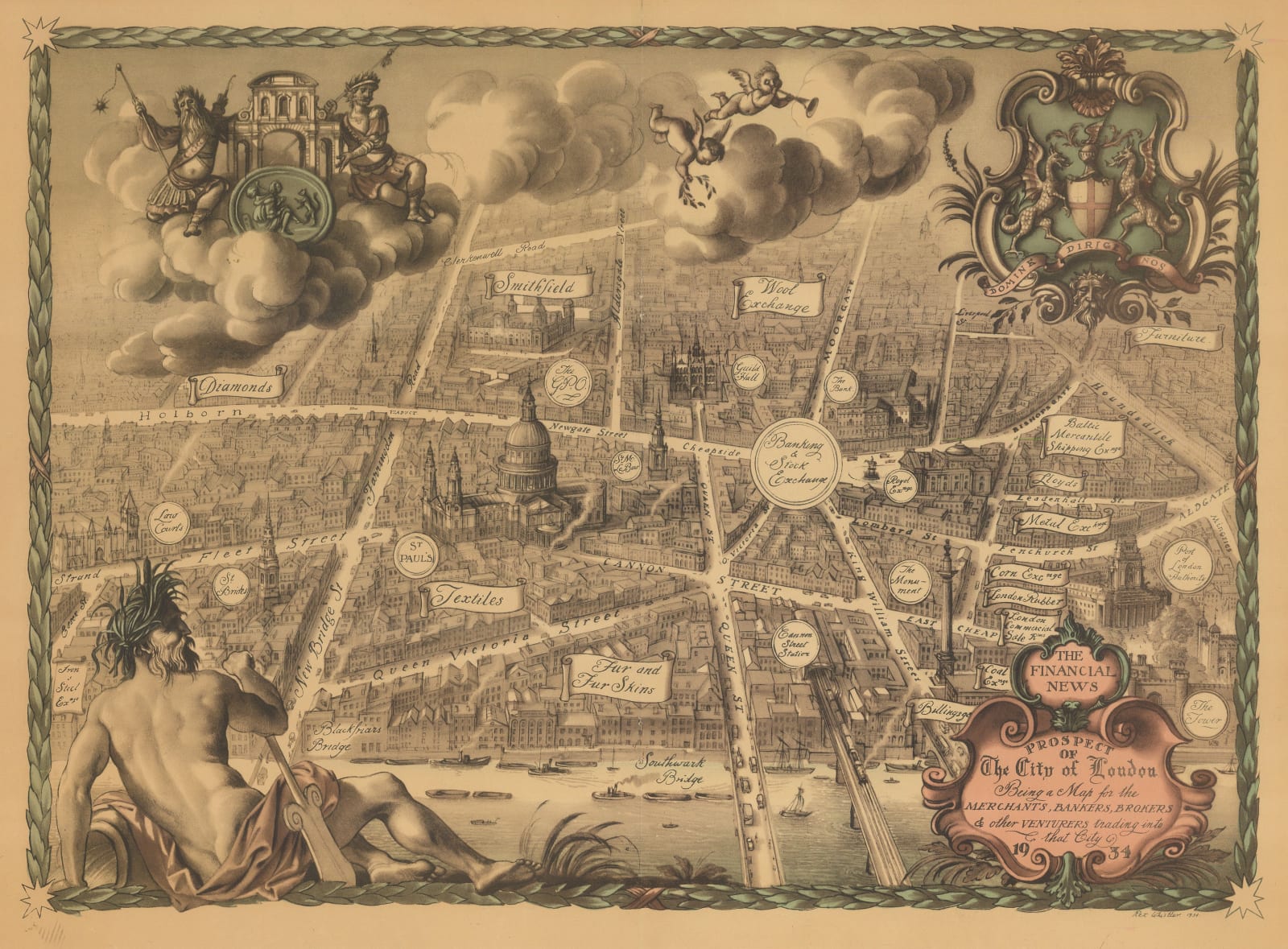 Rex Whistler, Prospect of the City of London, 1934