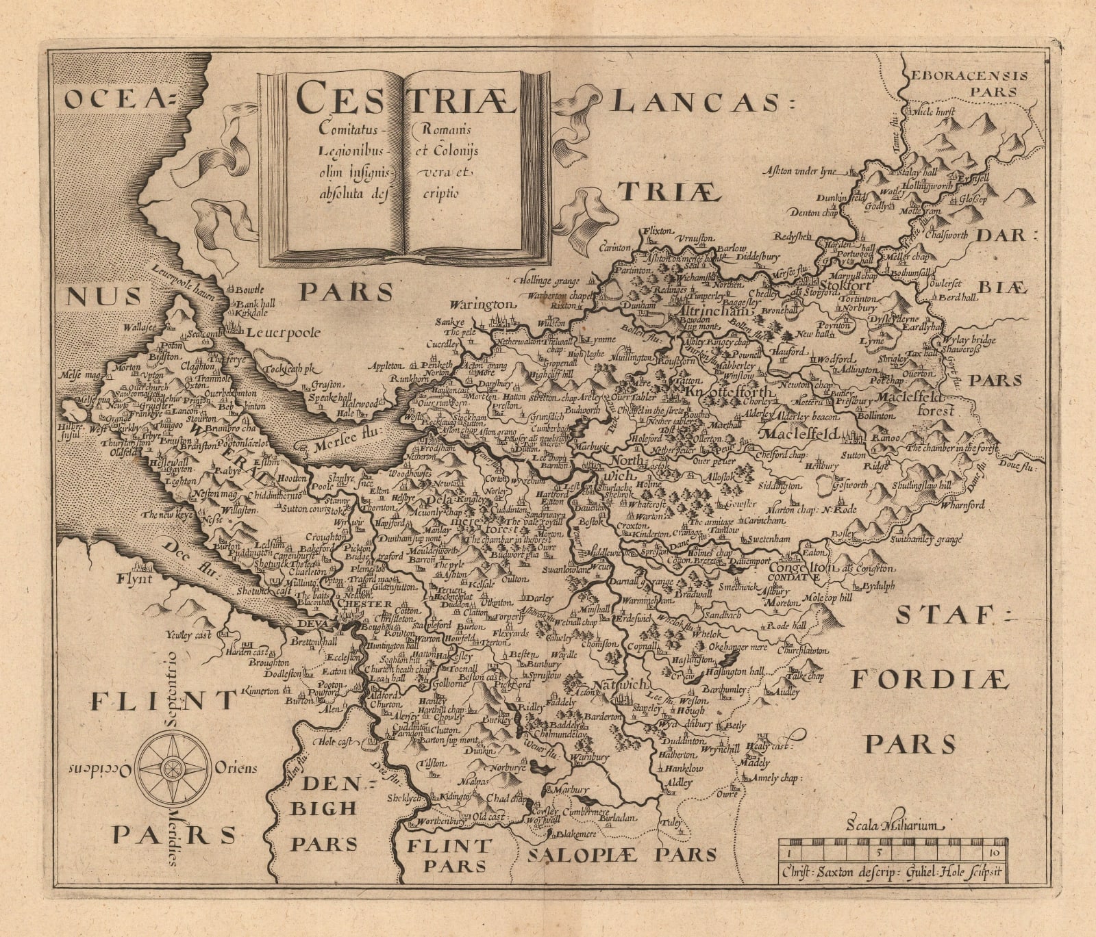 Christopher Saxton & William Hole, Cestriae, 1637