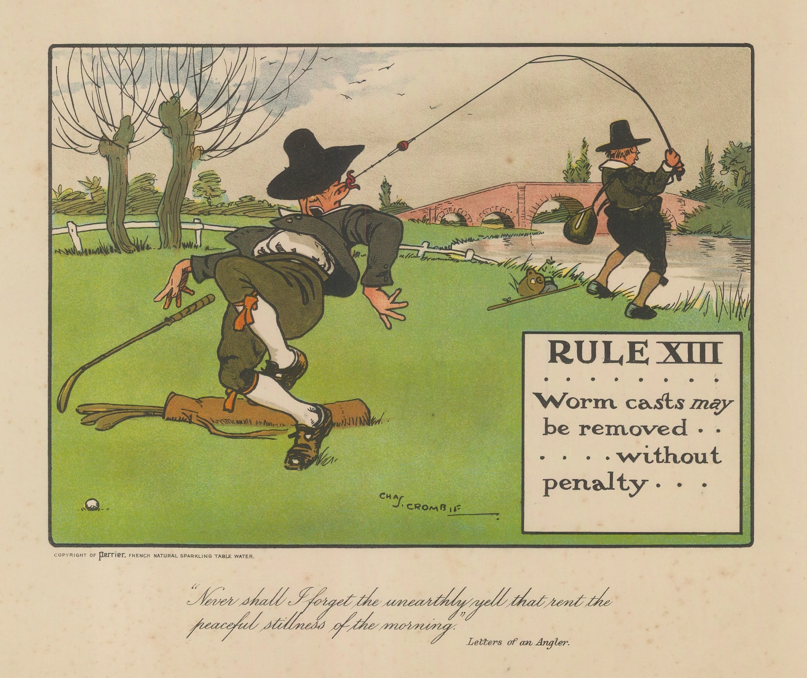 Charles Crombie, Golf - Cartoon, Rules of Golf, 1905