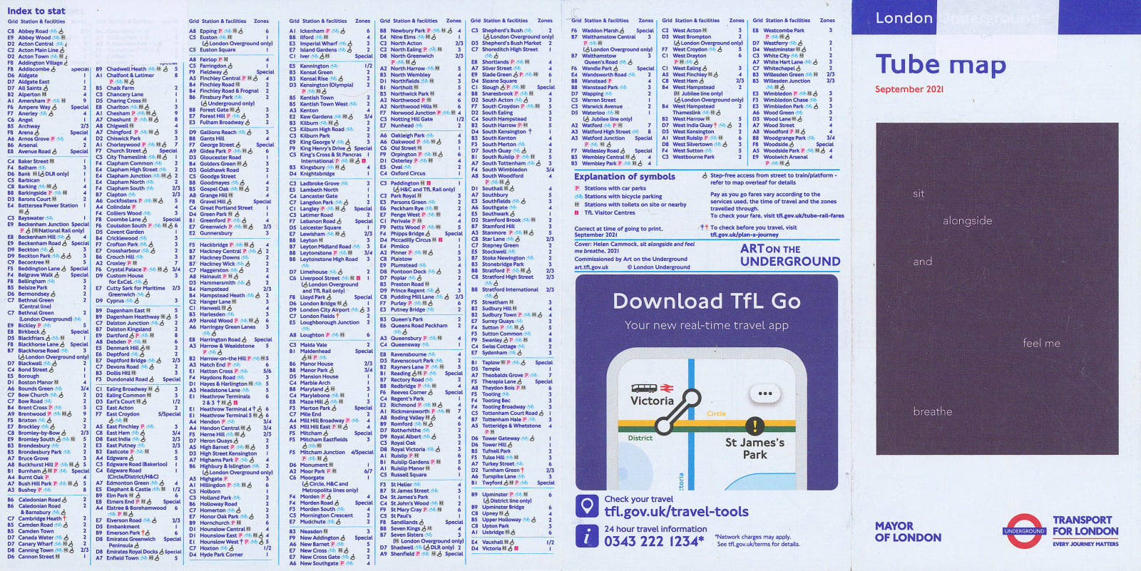 London Underground, London Underground Map, 2021
