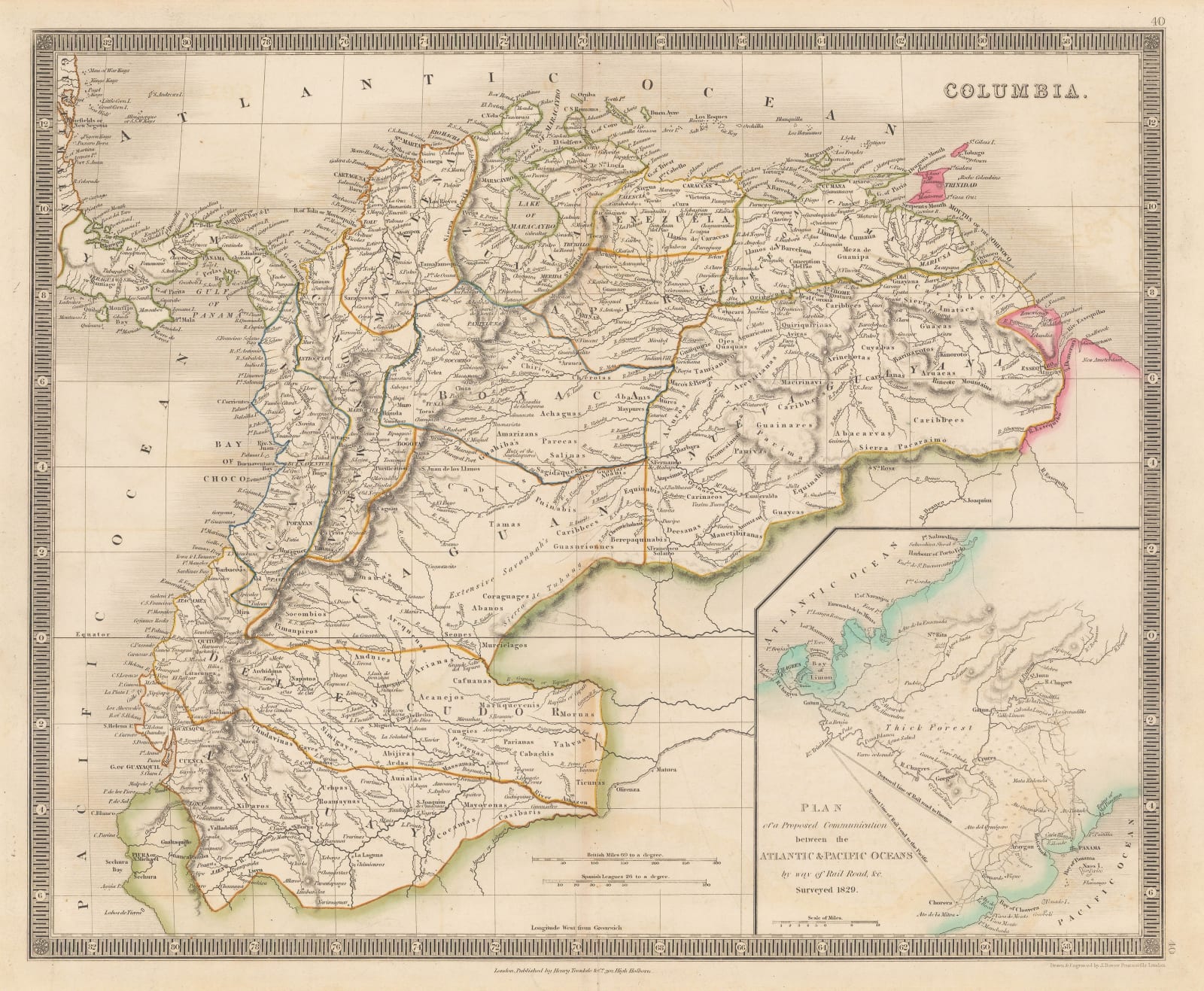 Henry Teesdale, Colombia, Ecuador and Venezuela, 1840 c.
