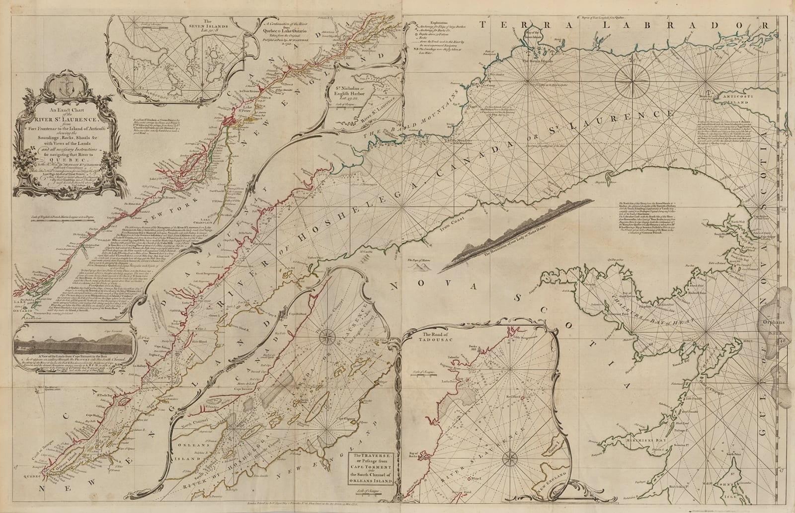 Thomas Jefferys, Chart of the St Lawrence River, 1775