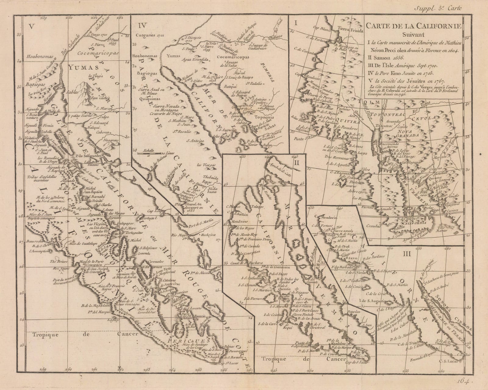 Robert de Vaugondy, Cartographic history of California, 1772