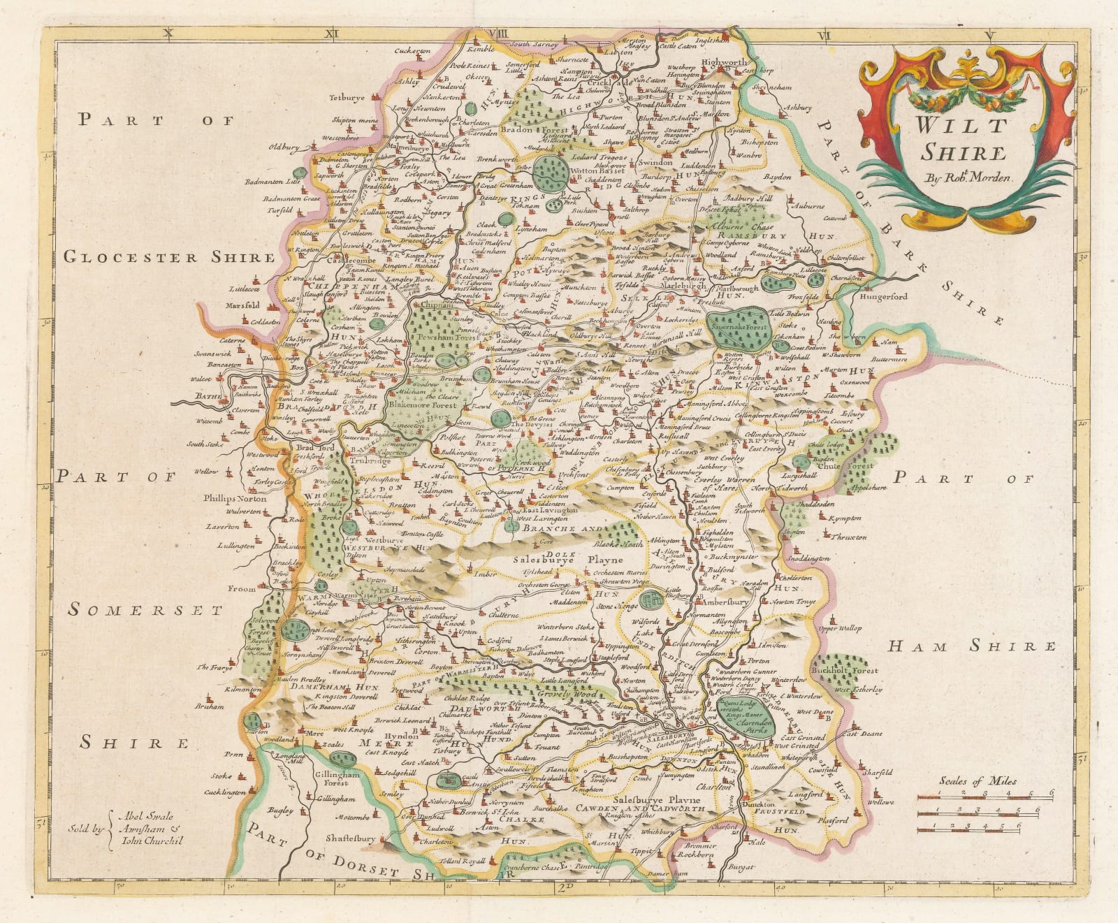 Robert Morden, Wiltshire, 1695