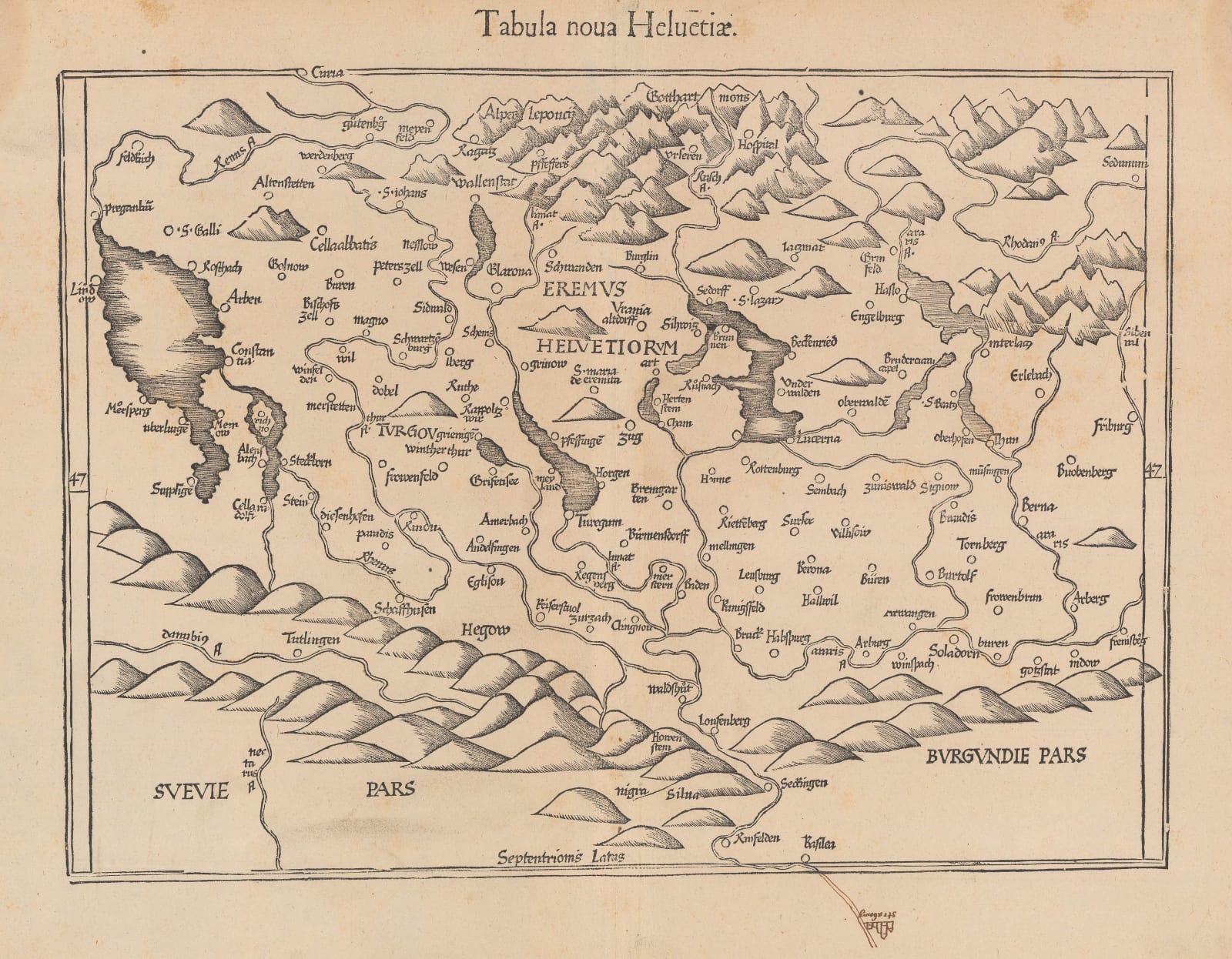 Martin Waldseemüller & Laurent Fries, Switzerland, 1541