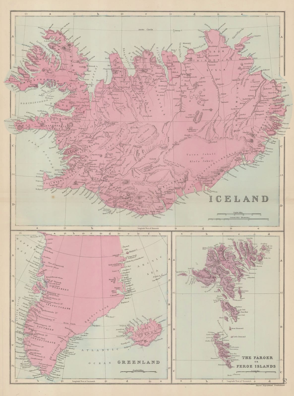 George W. Bacon, Iceland, Greenland, and the Faroe Islands, 1880 c.