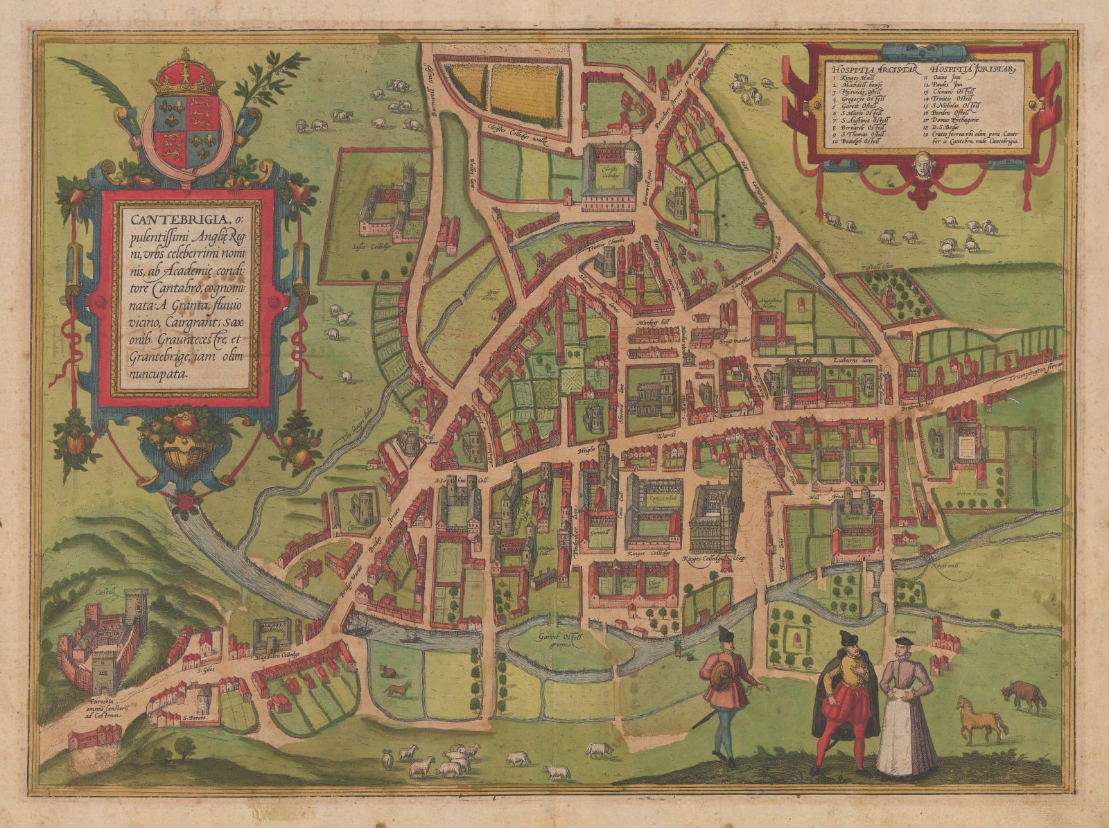 Georg Braun & Frans Hogenberg, Cambridge, 1575