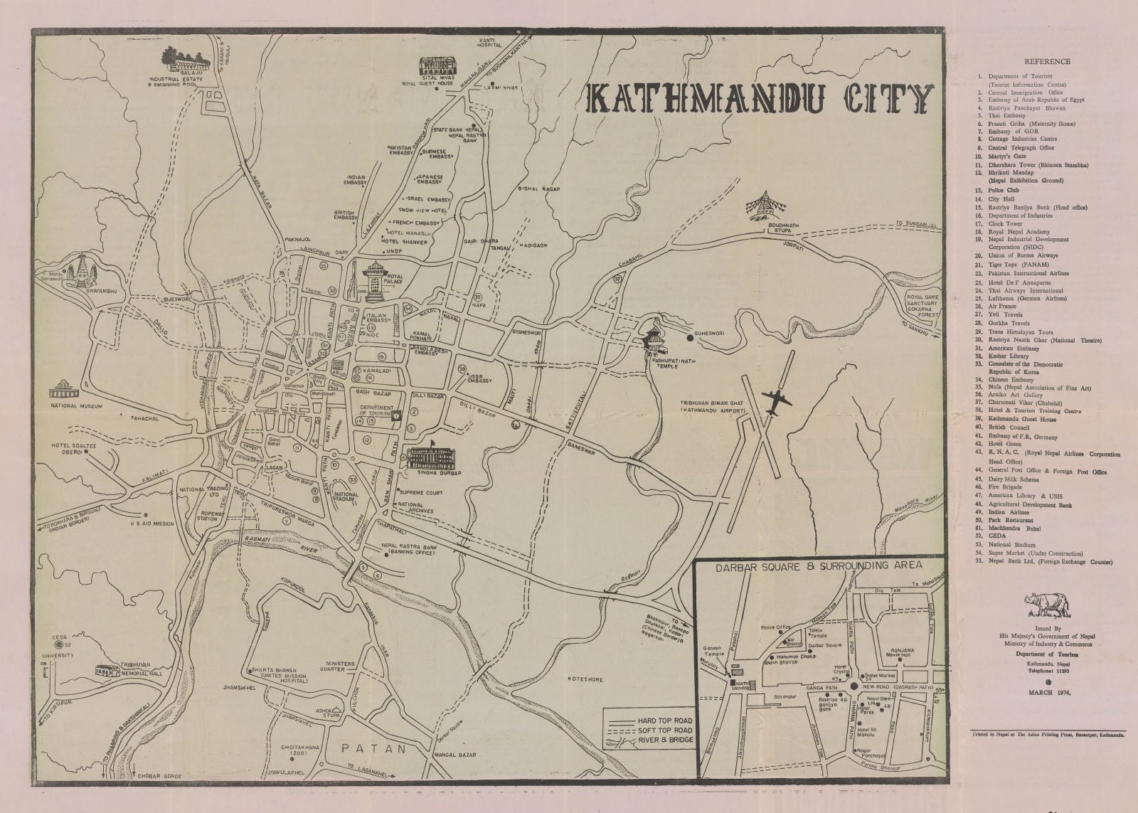Nepalese Dept. of Tourism, Kathmandu City, 1974