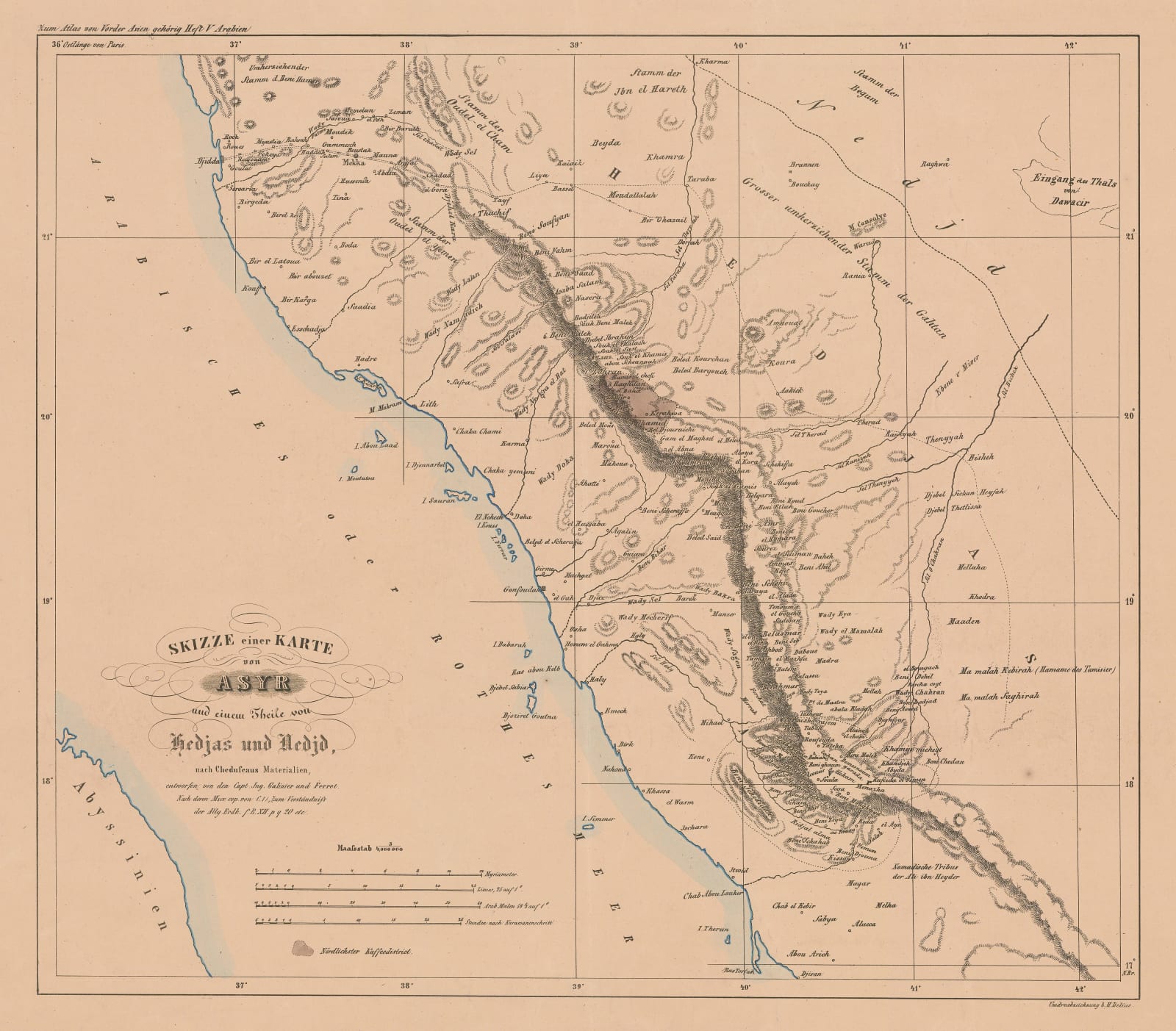 Carl Ritter, Jeddah & Environs, 1846