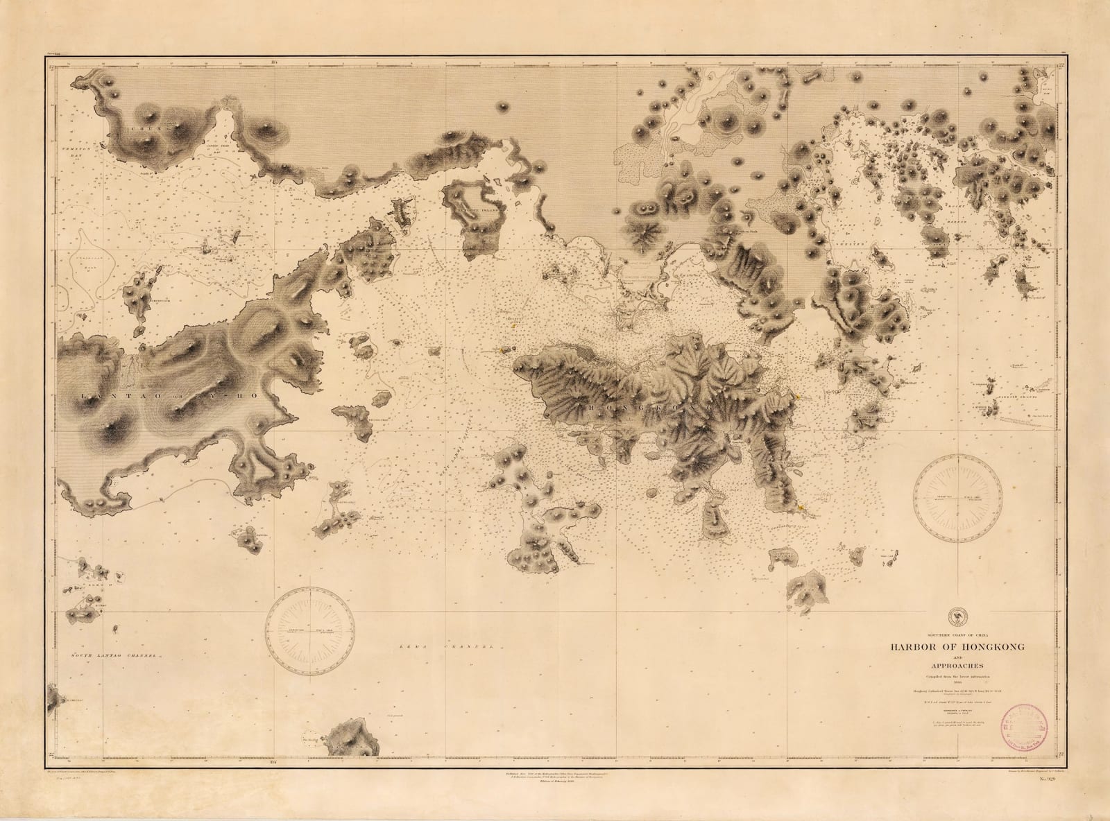 US Navy, Harbour of Hongkong and Approaches, 1889