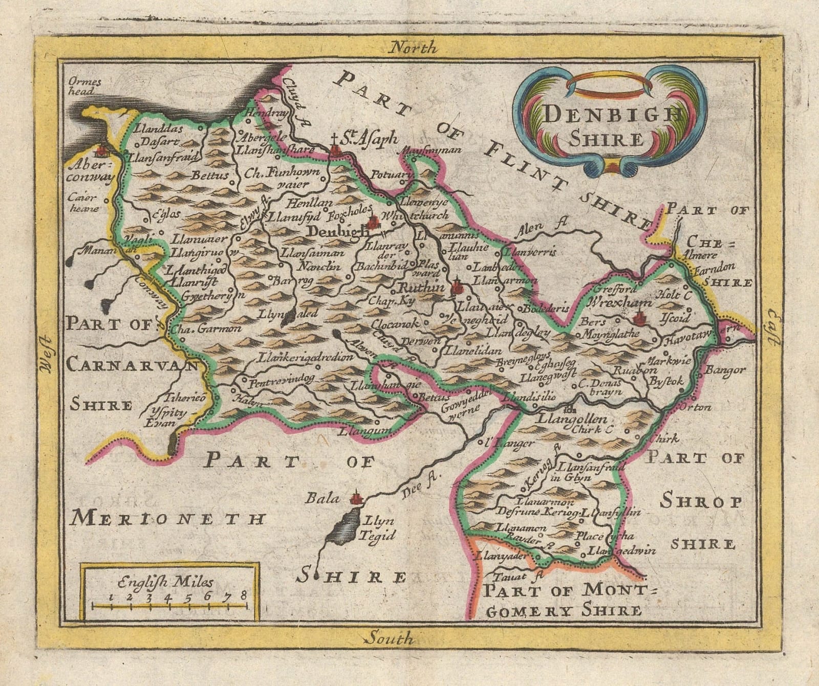 John Seller, Denbigh Shire, 1690 c.