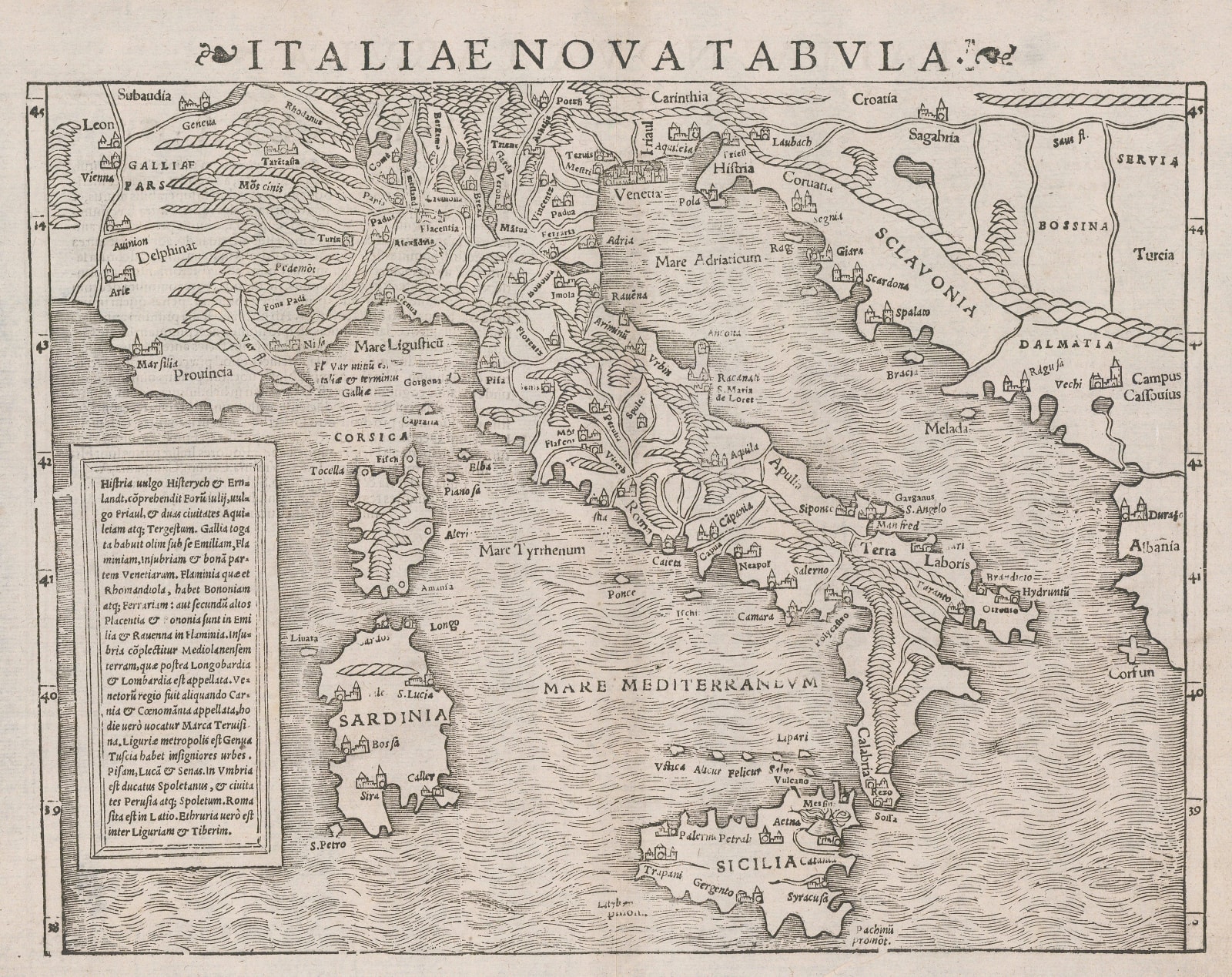 Sebastian Münster, Italy, 1572