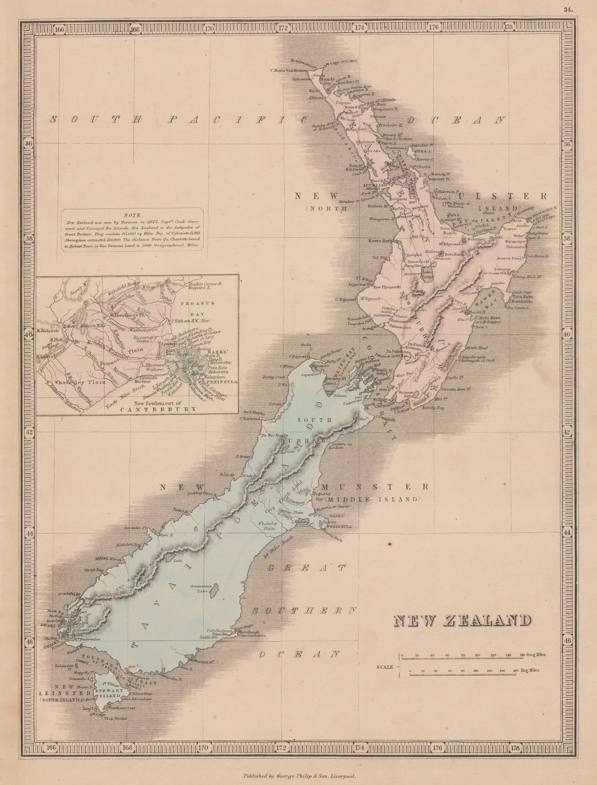 George Philip & Son Ltd., New Zealand, 1854