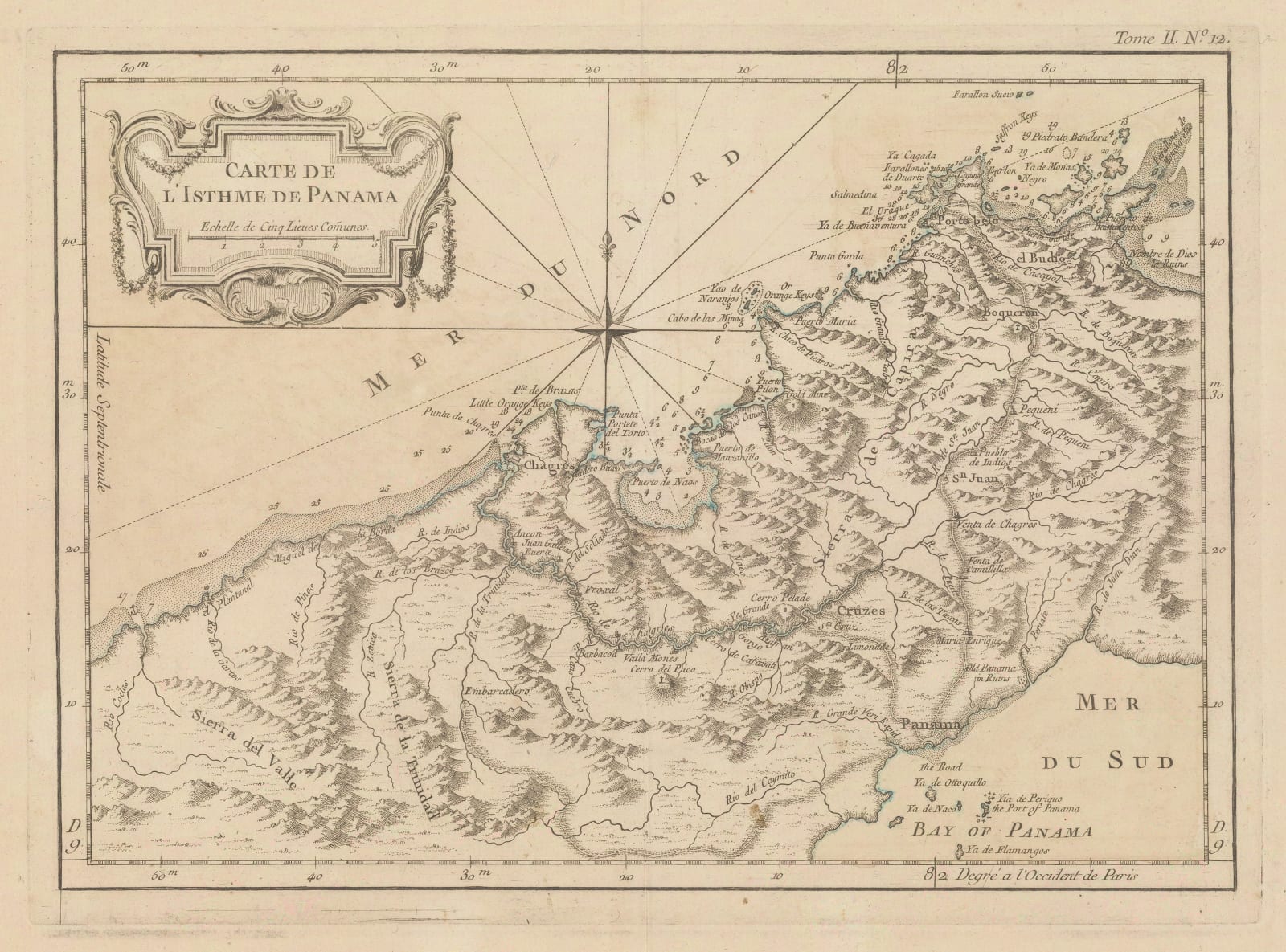 Jacques-Nicolas Bellin, Isthmus of Panama, 1764