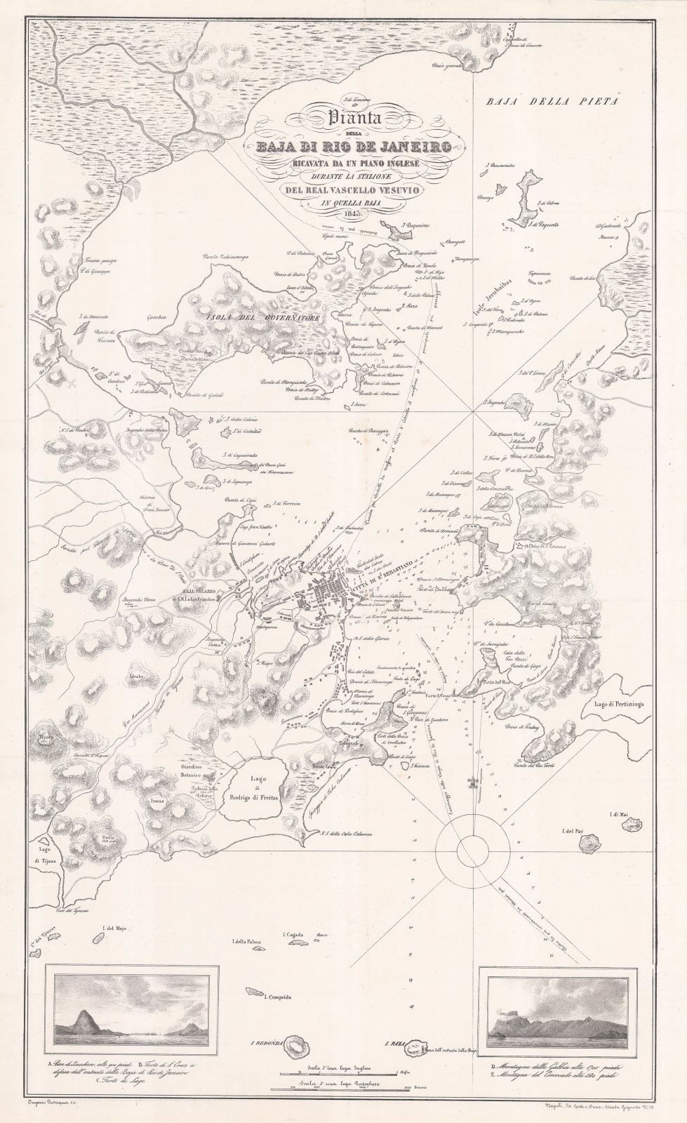 Eugenio Rodriguez, Chart of Rio de Janeiro, 1843